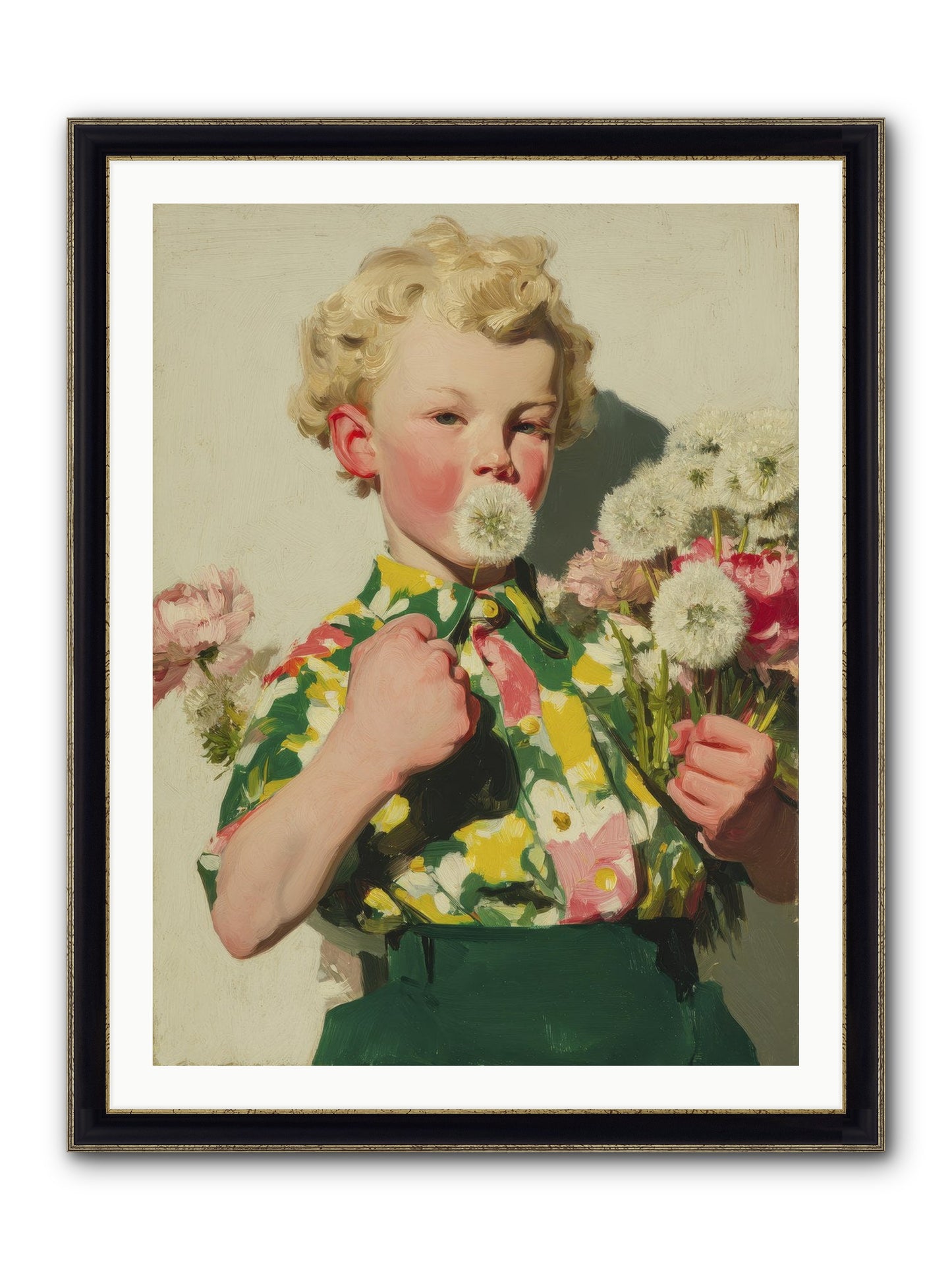 Letters To June Framed Print - Black & Gold 30x40
