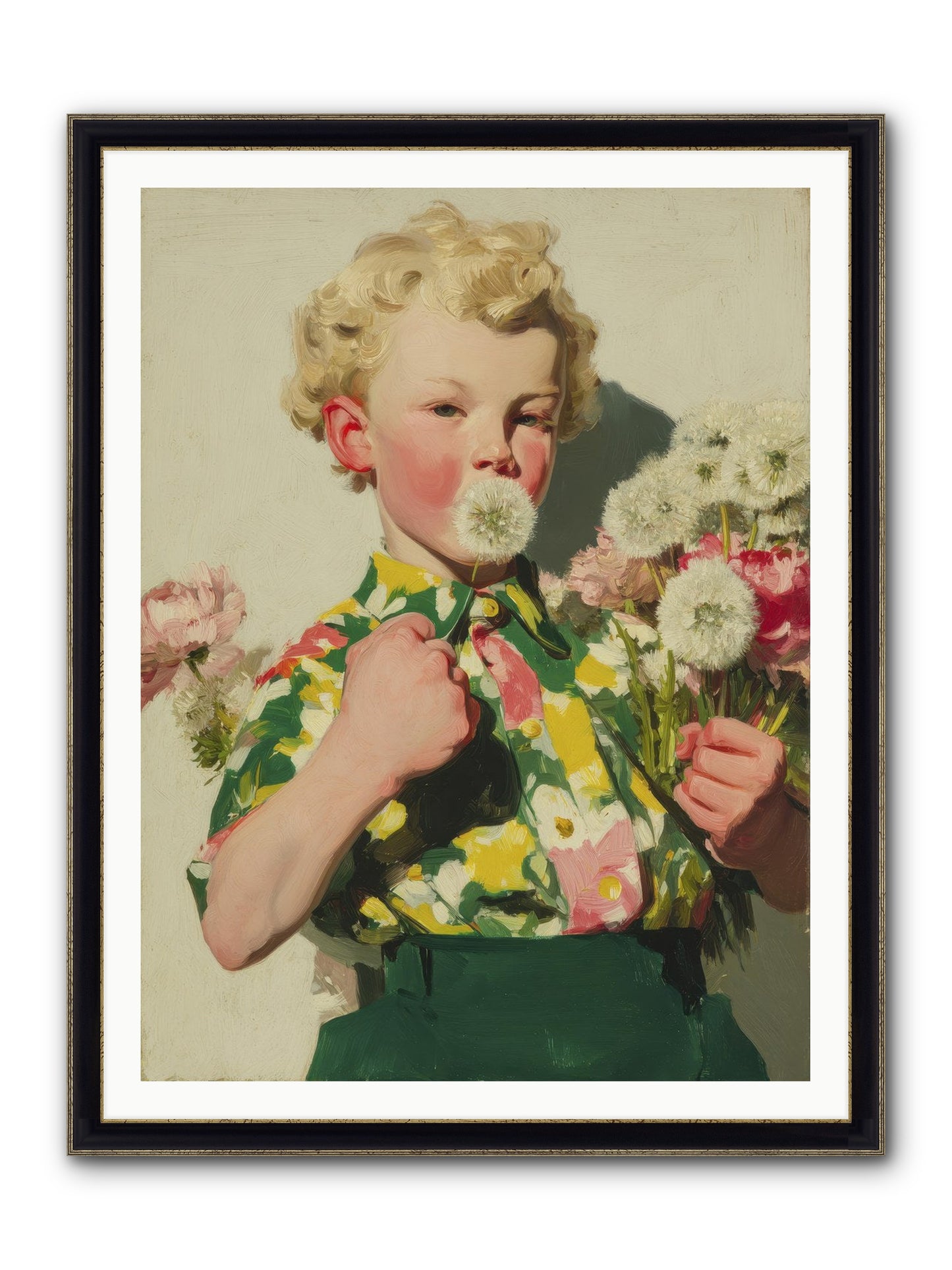 Letters To June Framed Print - Black & Gold 36x48