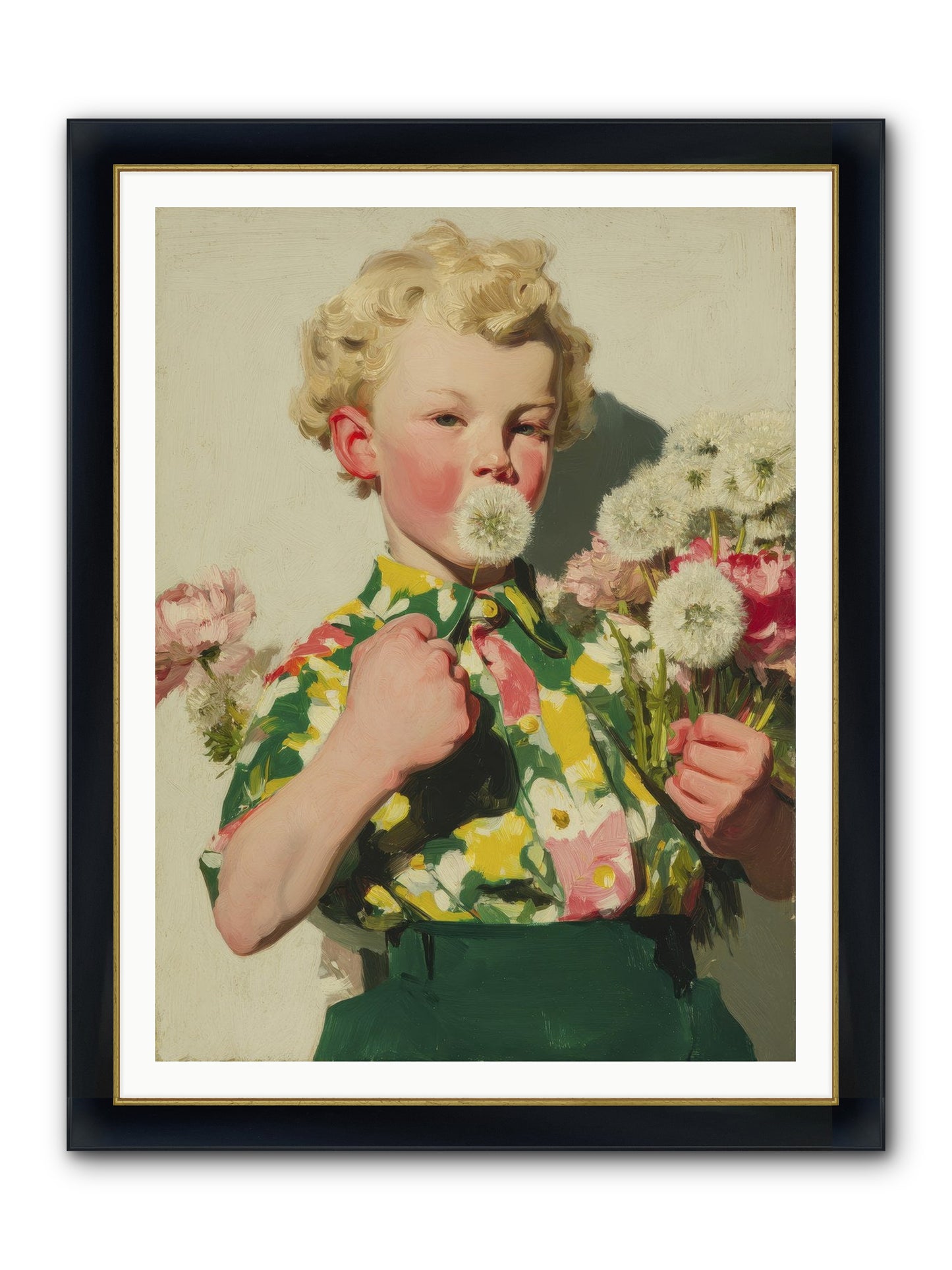 Letters To June Framed Print - Wide Black w/Gold 36x48
