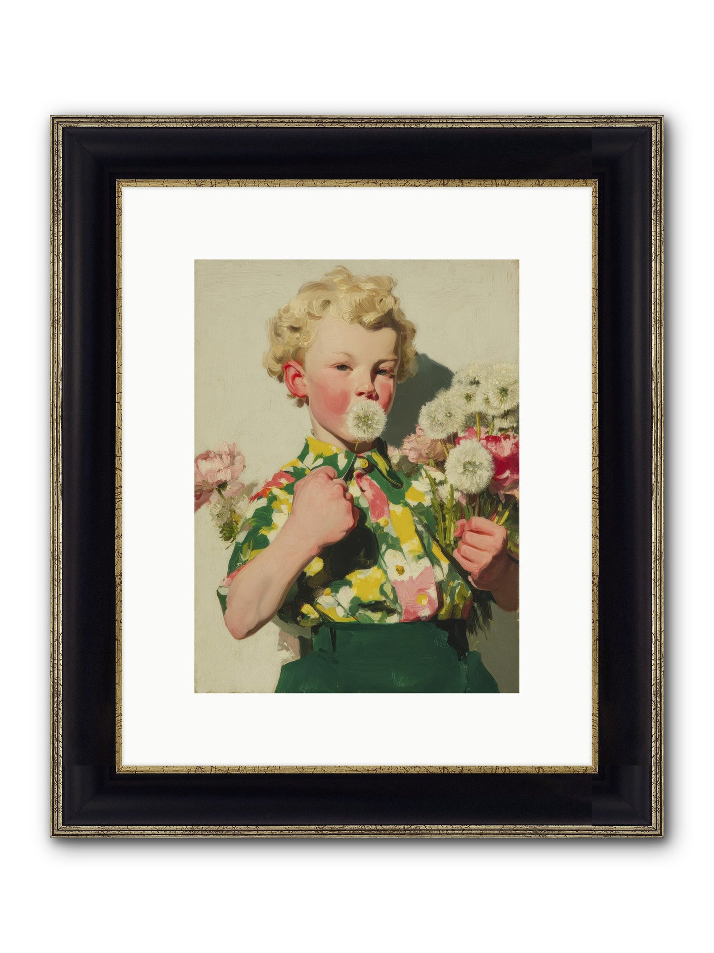 Letters To June Framed Print - Black & Gold 9x12