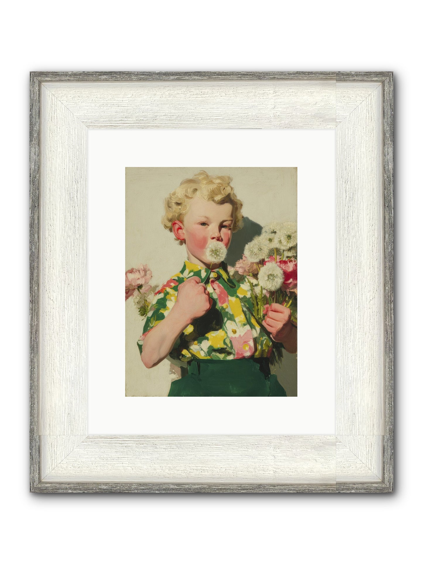 Letters To June Framed Print - Driftwood White 9x12