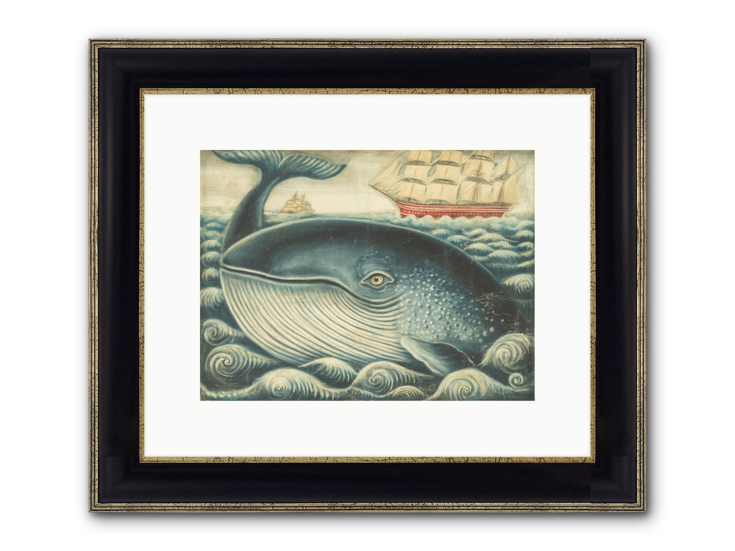 Leviathan Lookout Framed Print - Black & Gold 12x9