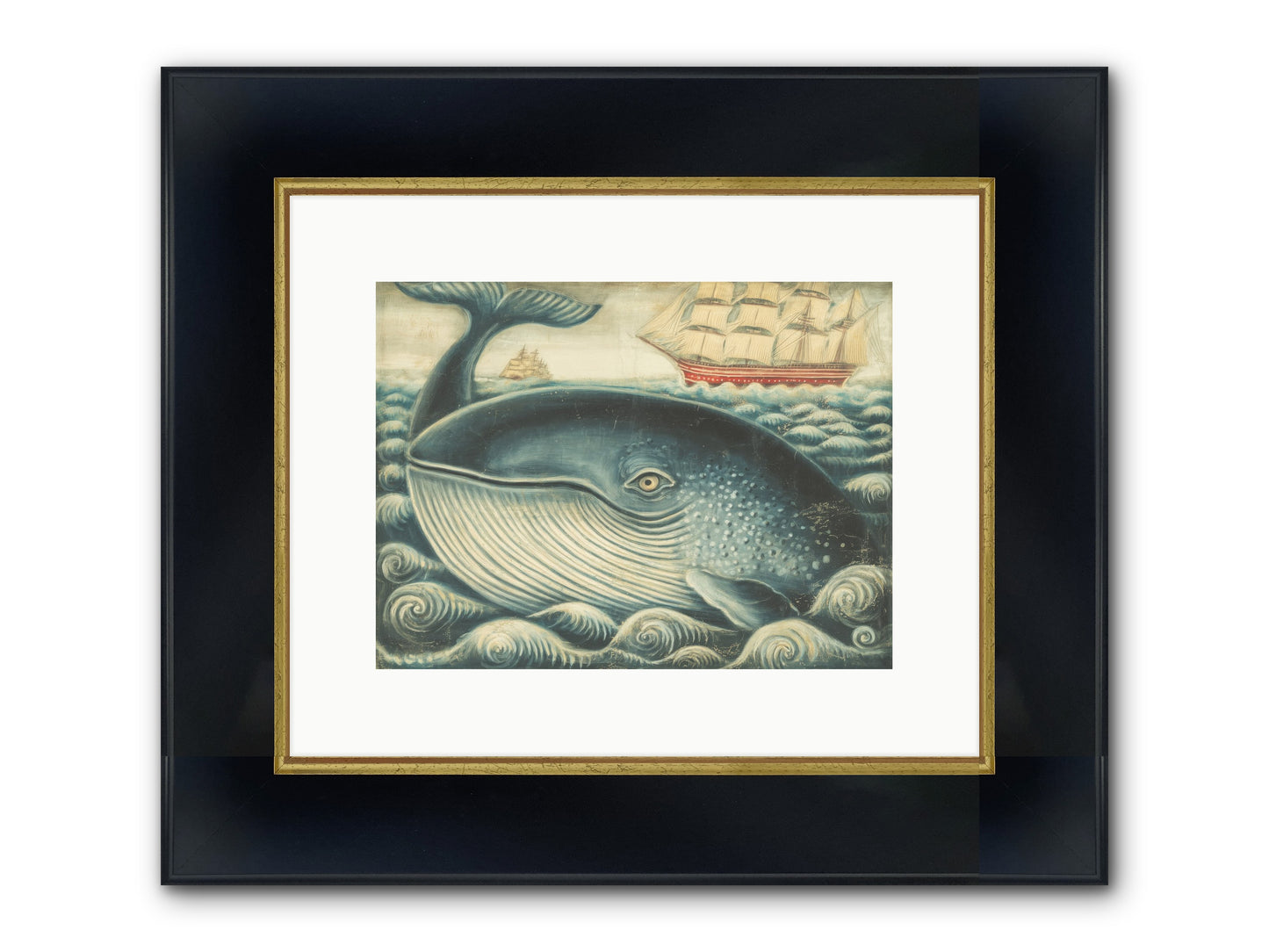 Leviathan Lookout Framed Print - Wide Black w/Gold 12x9