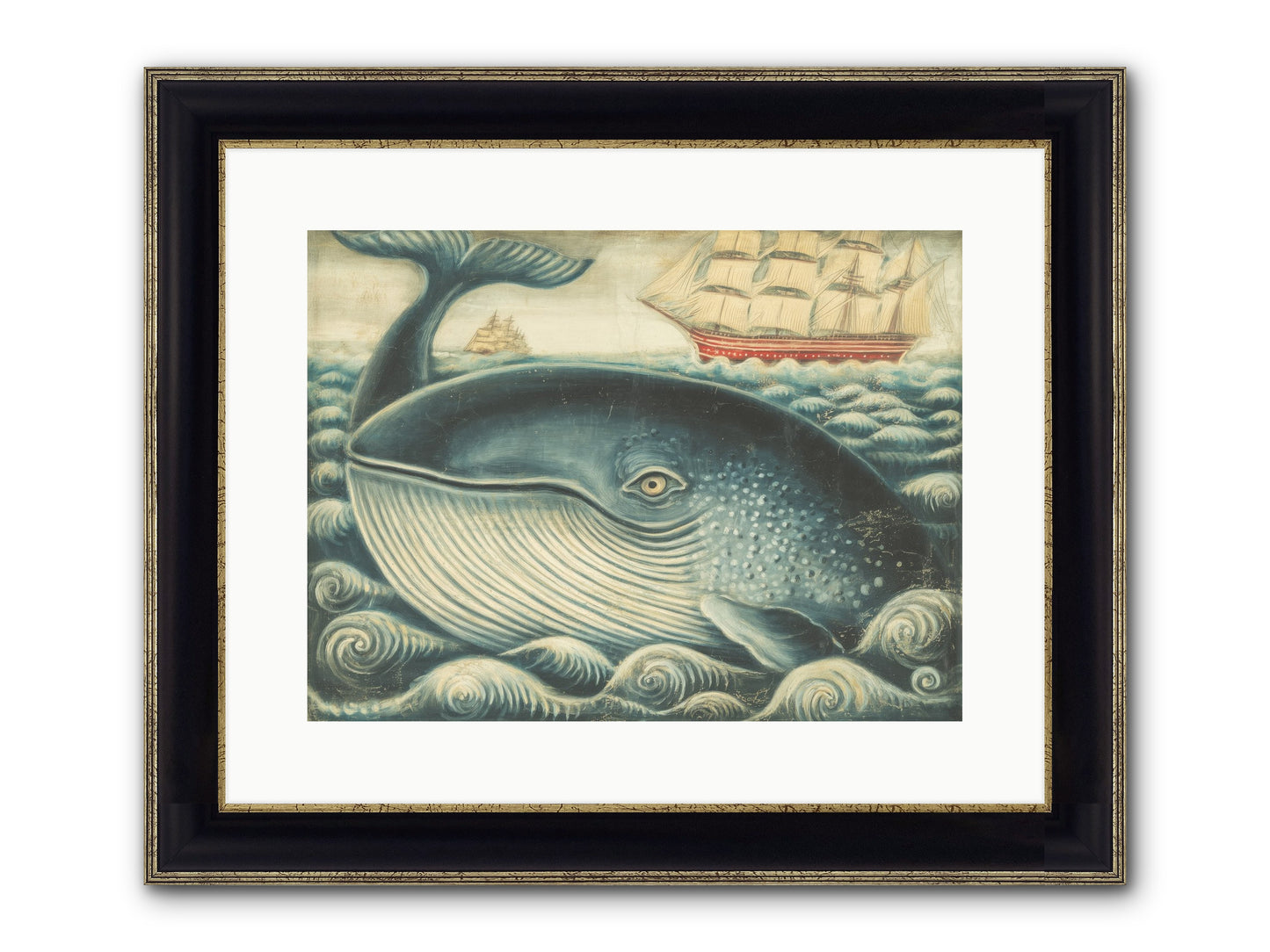 Leviathan Lookout Framed Print - Black & Gold 16x12
