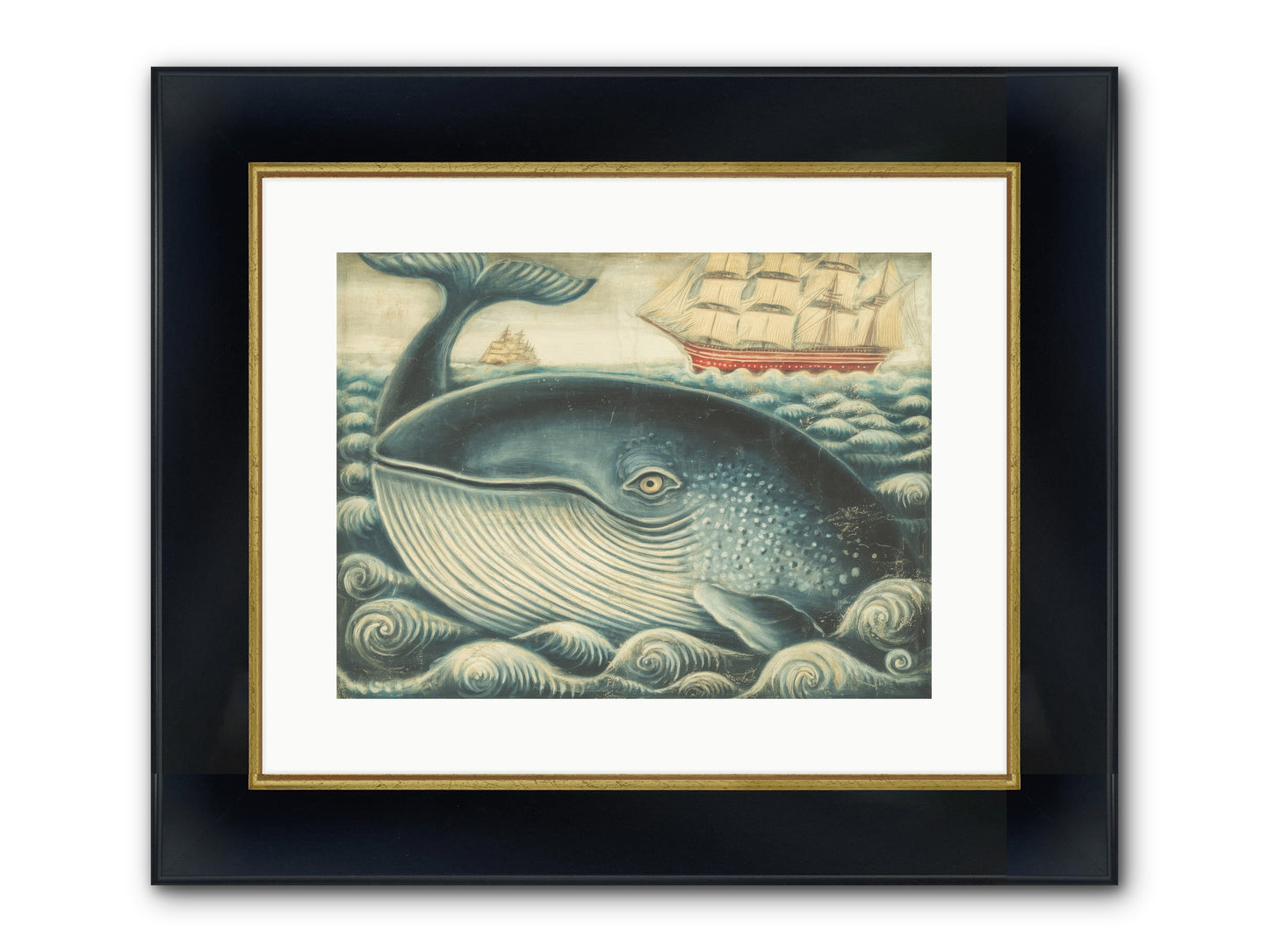 Leviathan Lookout Framed Print - Wide Black w/Gold 16x12