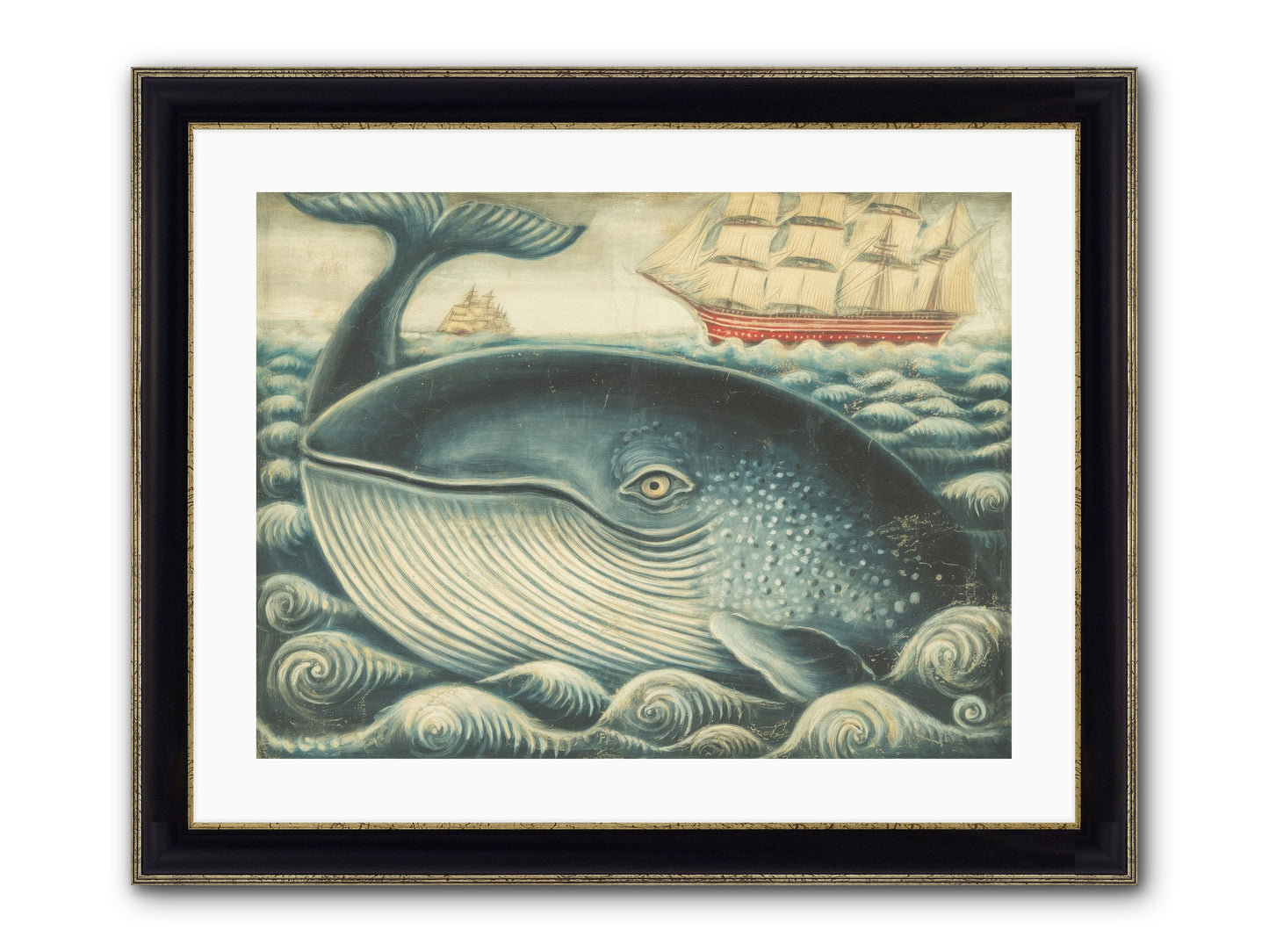 Leviathan Lookout Framed Print - Black & Gold 24x18