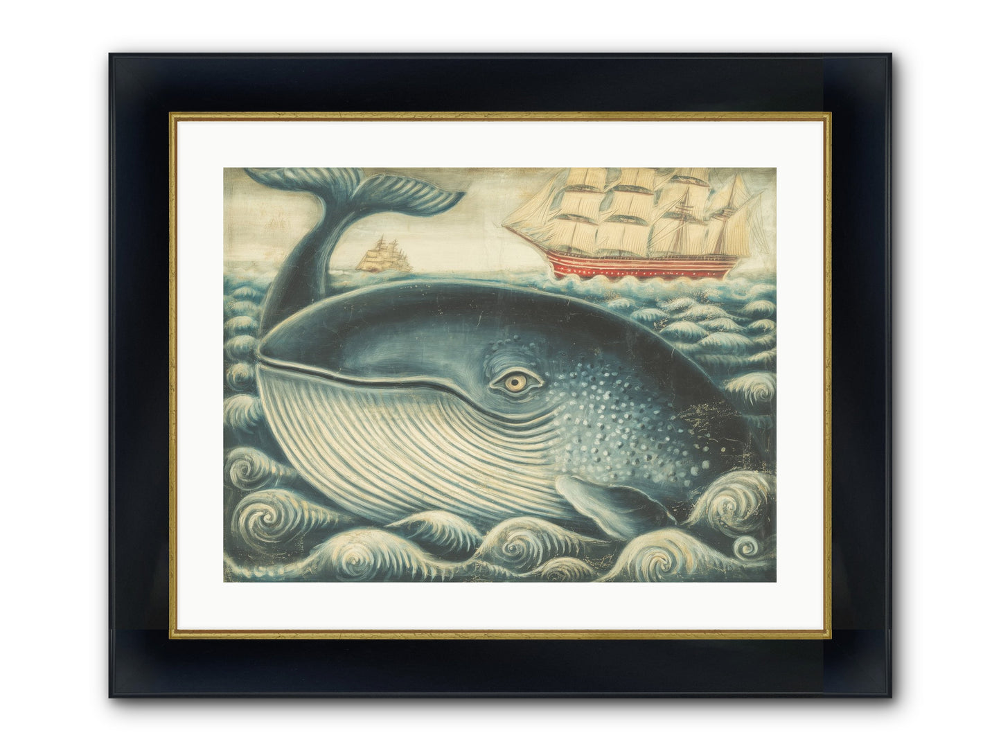 Leviathan Lookout Framed Print - Wide Black w/Gold 24x18