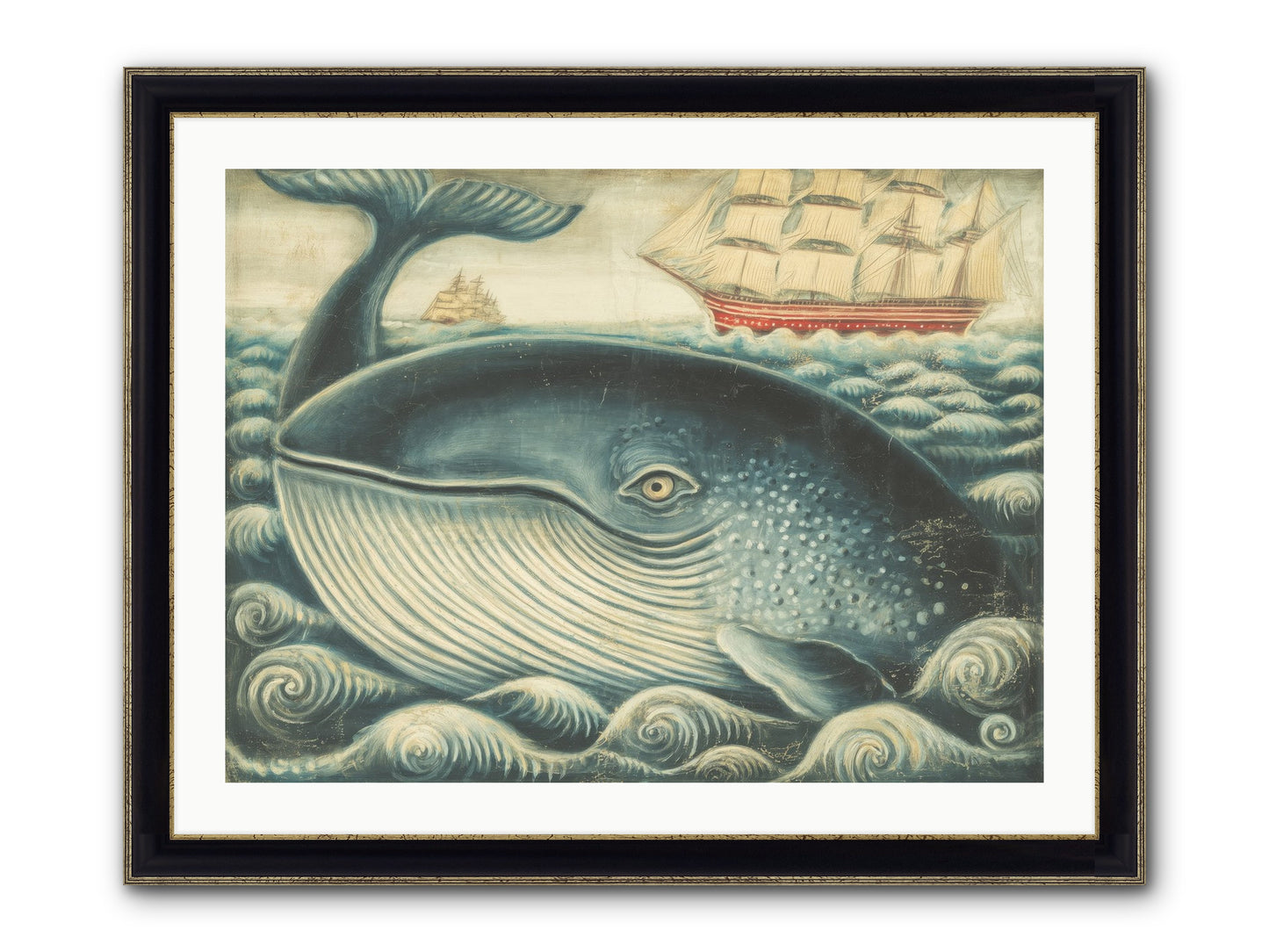 Leviathan Lookout Framed Print - Black & Gold 32x24