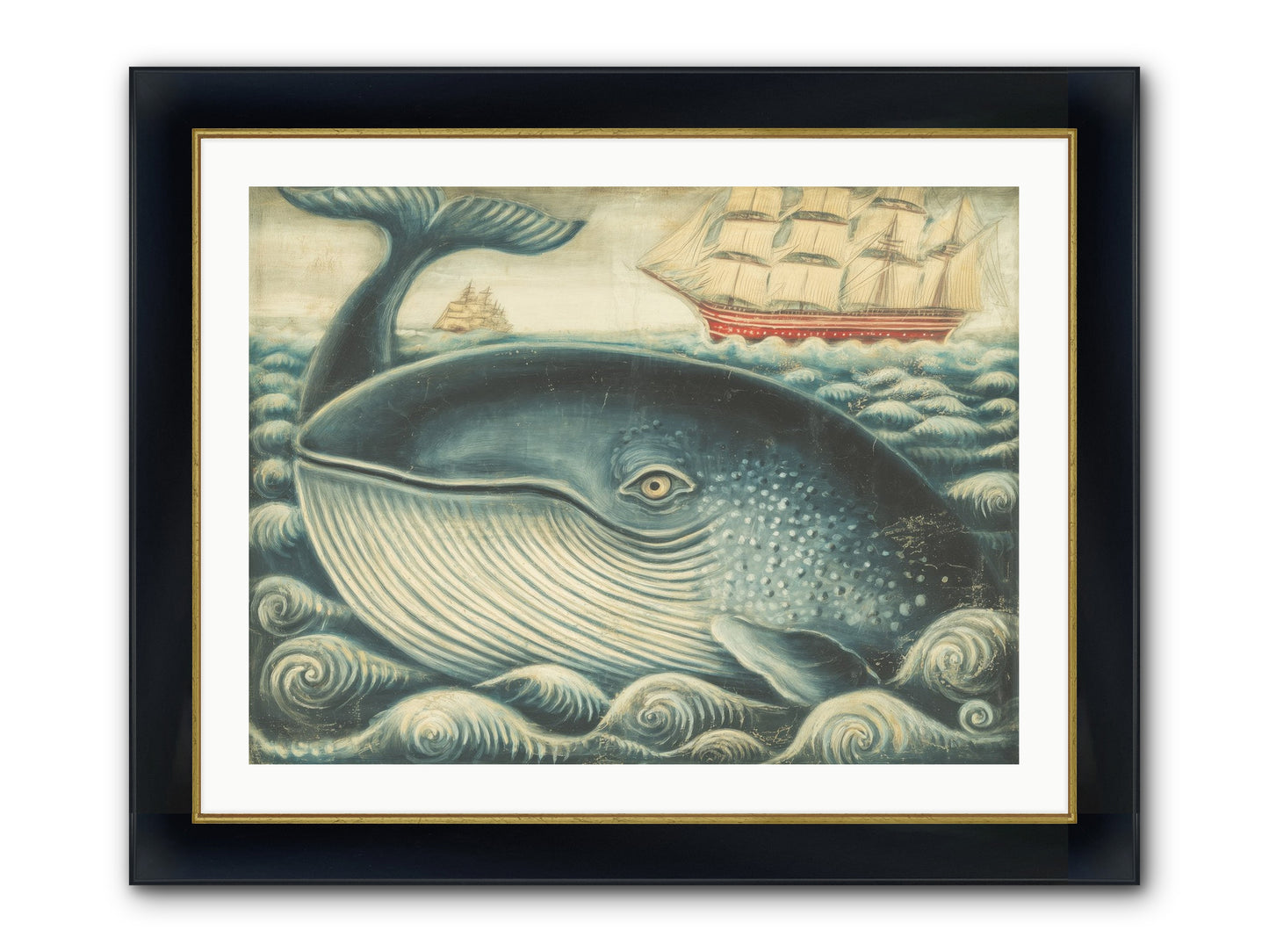 Leviathan Lookout Framed Print - Wide Black w/Gold 32x24