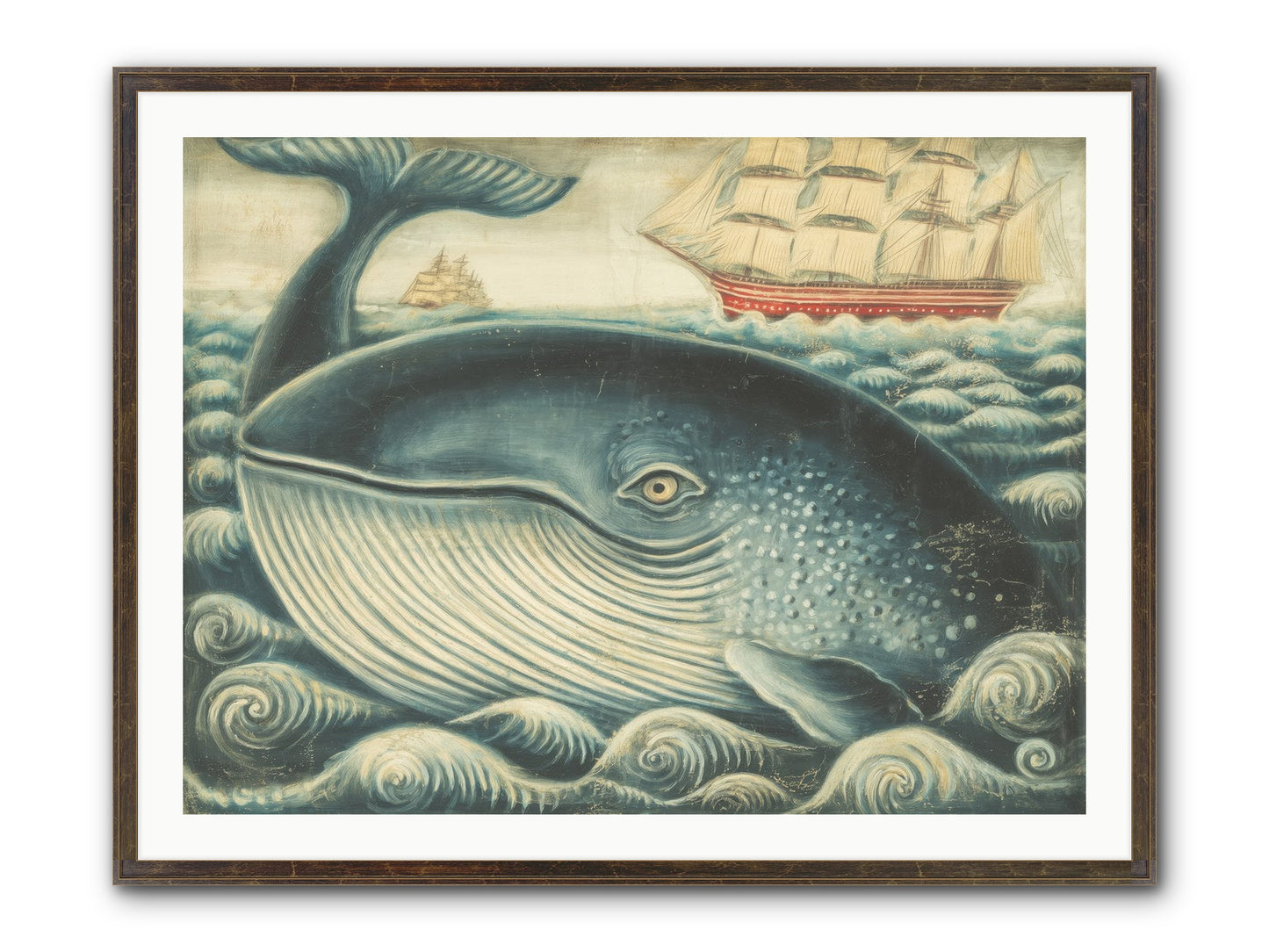 Leviathan Lookout Framed Print - Slimwoods Black/Gold 40x30
