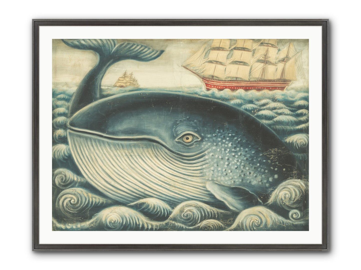 Leviathan Lookout Framed Print - Slimwoods Black/Silver 40x30