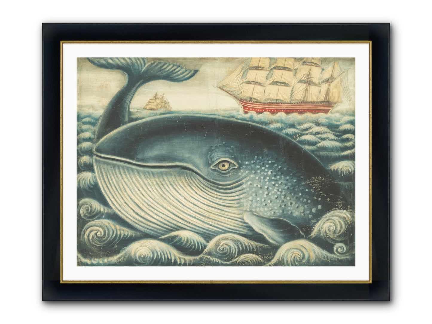Leviathan Lookout Framed Print - Wide Black w/Gold 40x30