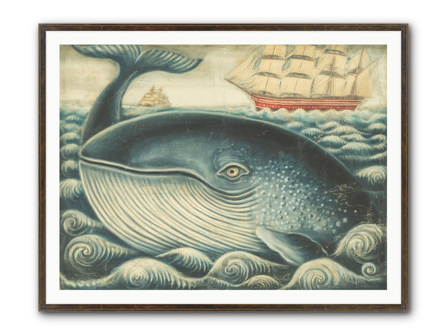 Leviathan Lookout Framed Print - Slimwoods Black/Gold 48x36