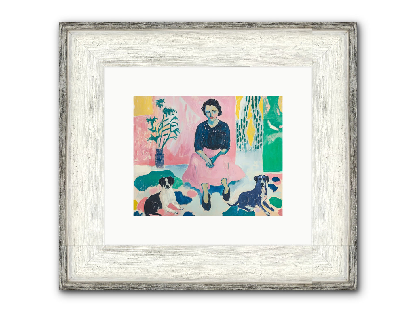 Library Confidants Framed Print - Driftwood White 10x8