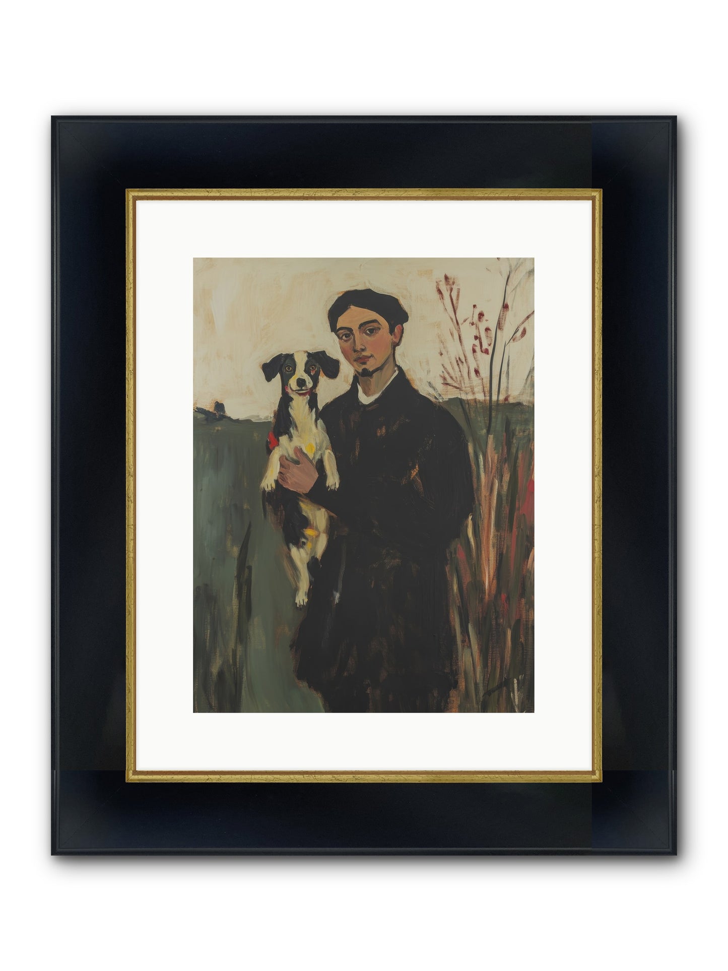 Life's Perfect Center Framed Print - Wide Black w/Gold 12x16