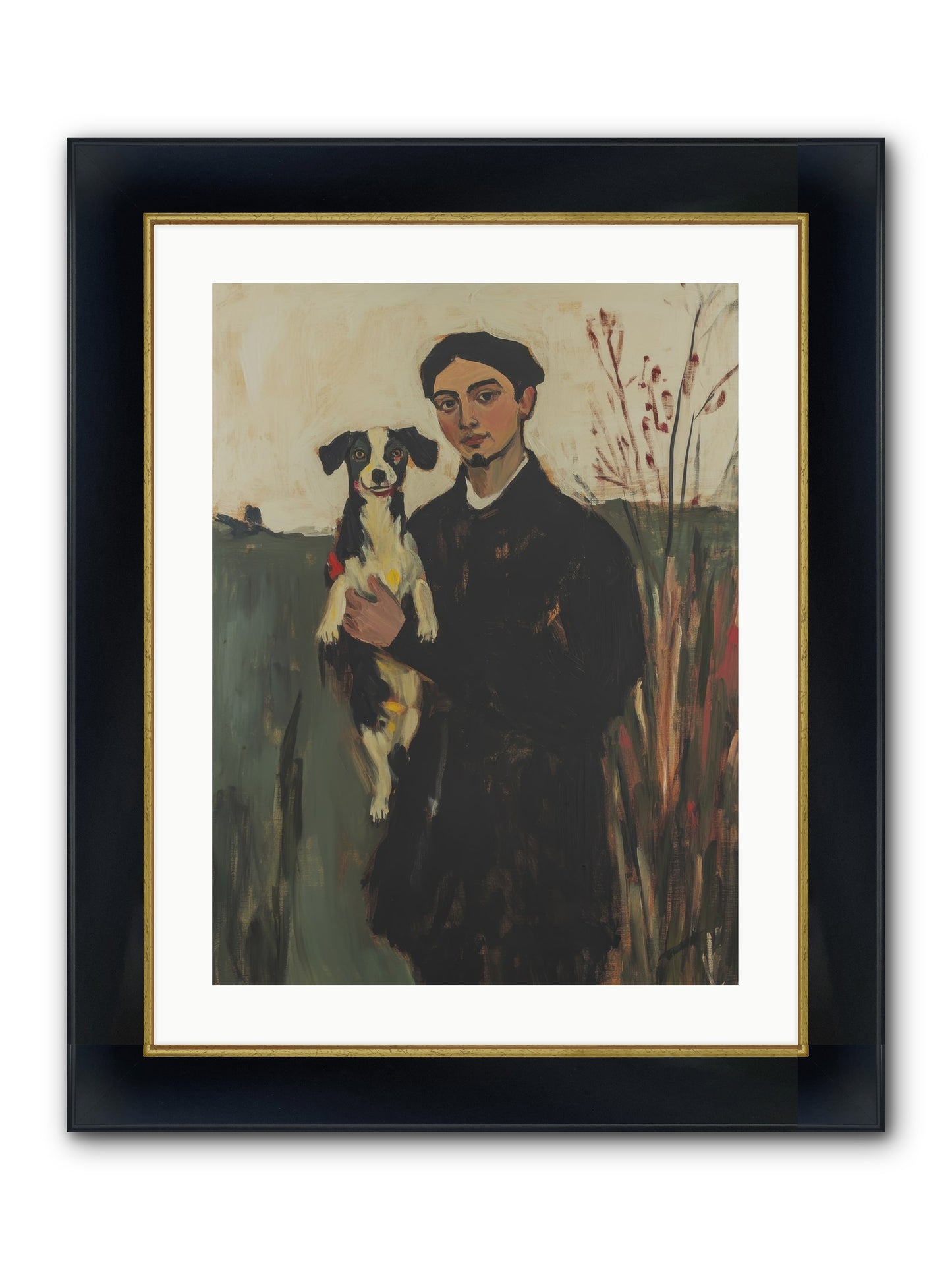 Life's Perfect Center Framed Print - Wide Black w/Gold 18x24
