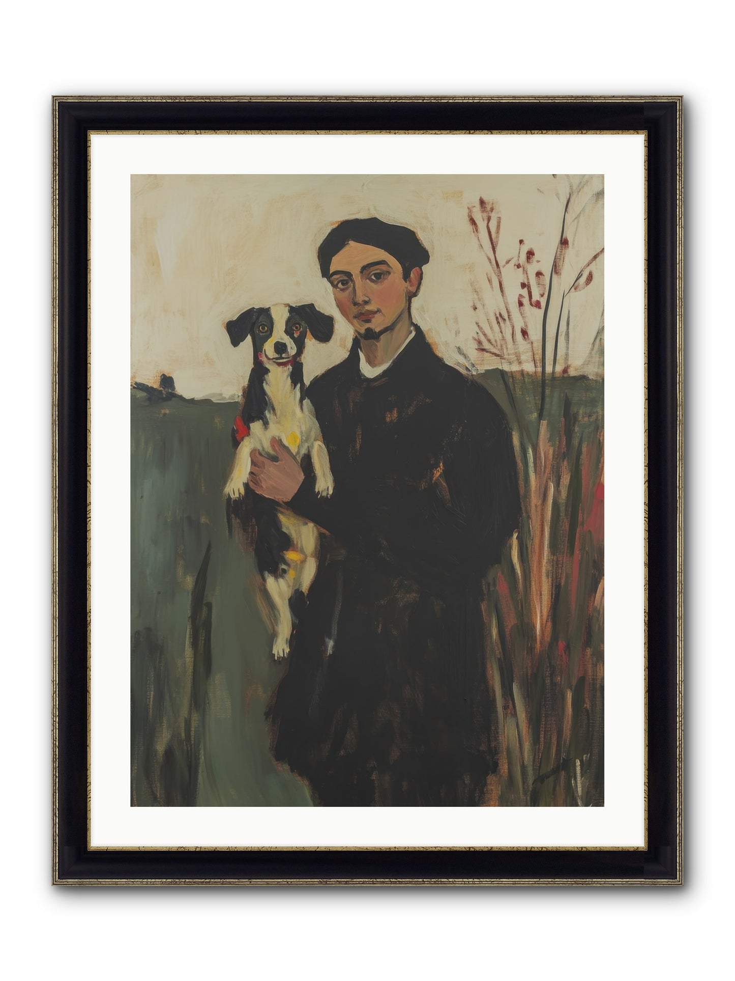 Life's Perfect Center Framed Print - Black & Gold 24x32