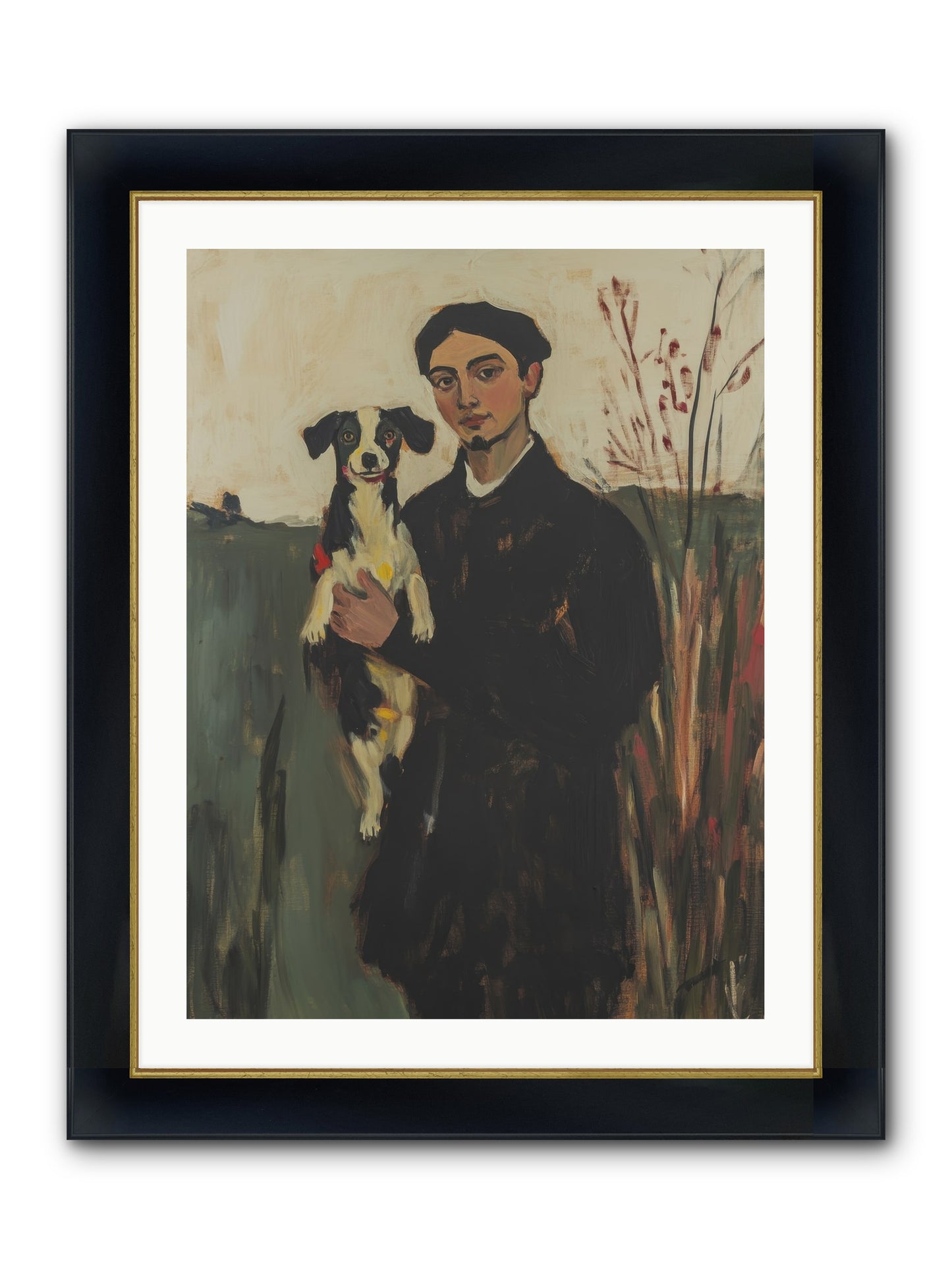 Life's Perfect Center Framed Print - Wide Black w/Gold 24x32