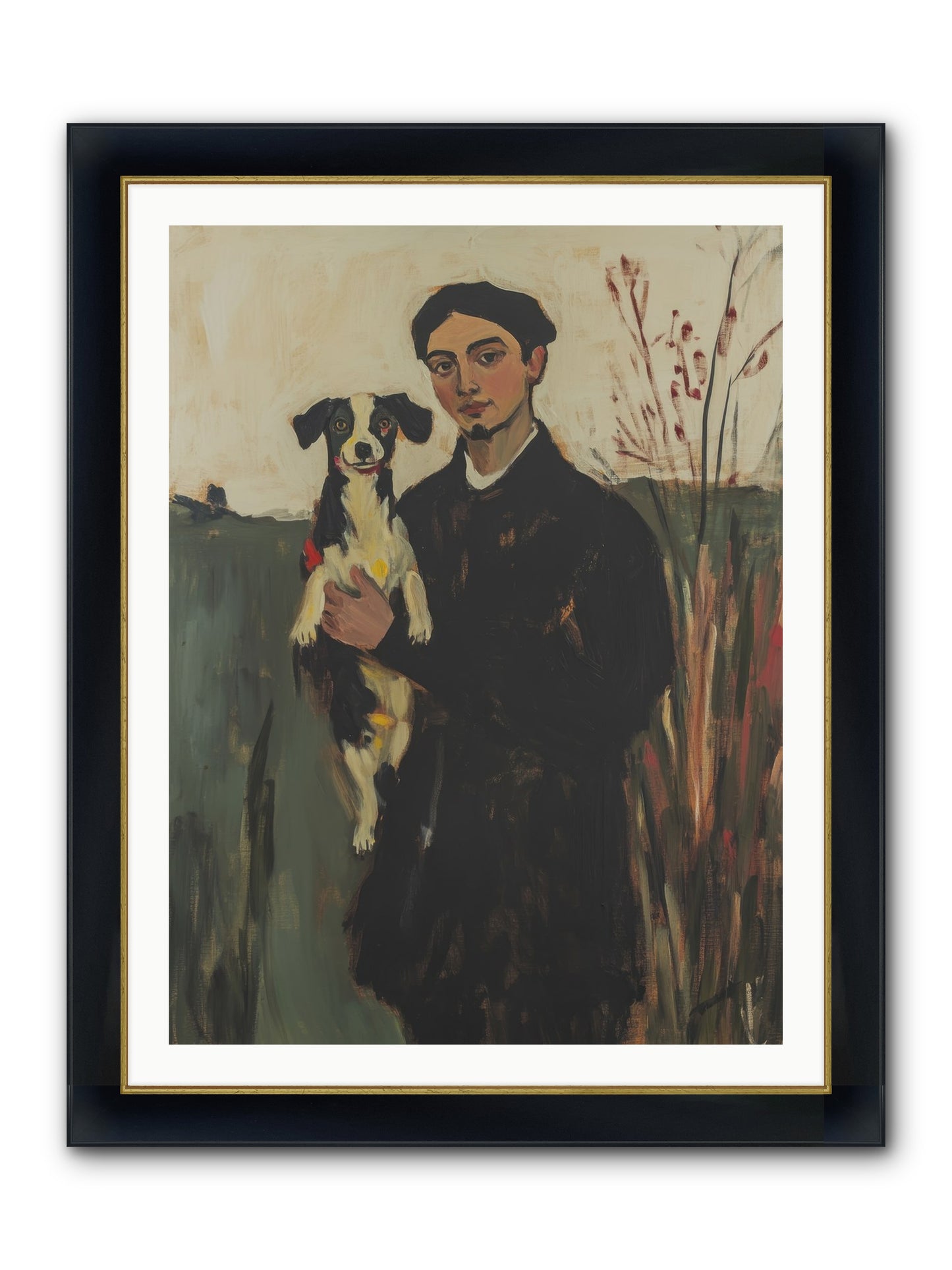 Life's Perfect Center Framed Print - Wide Black w/Gold 30x40