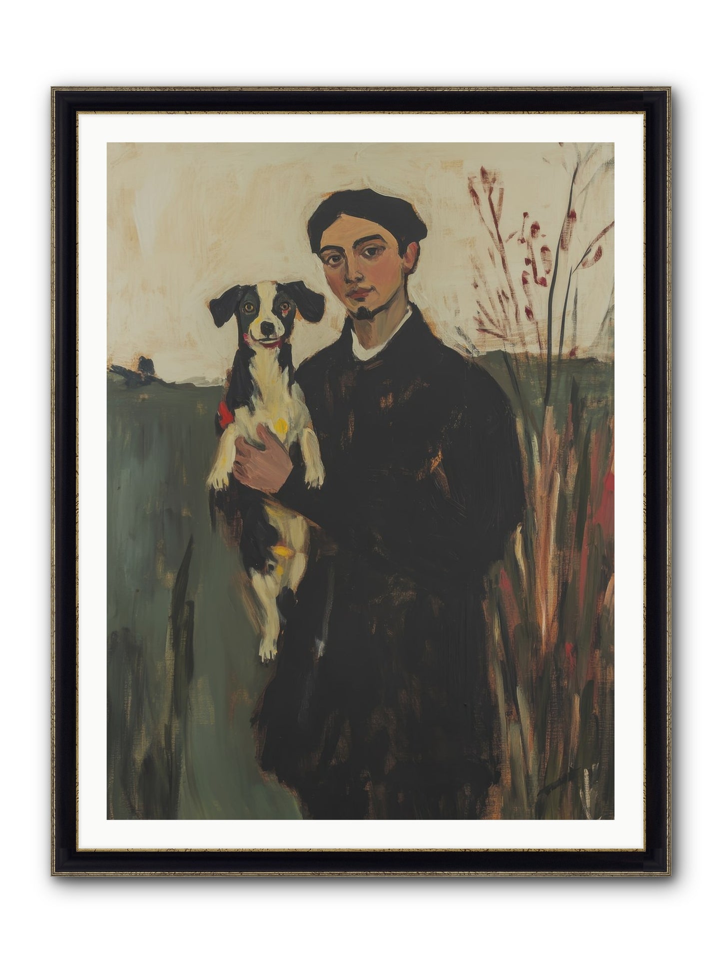 Life's Perfect Center Framed Print - Black & Gold 36x48