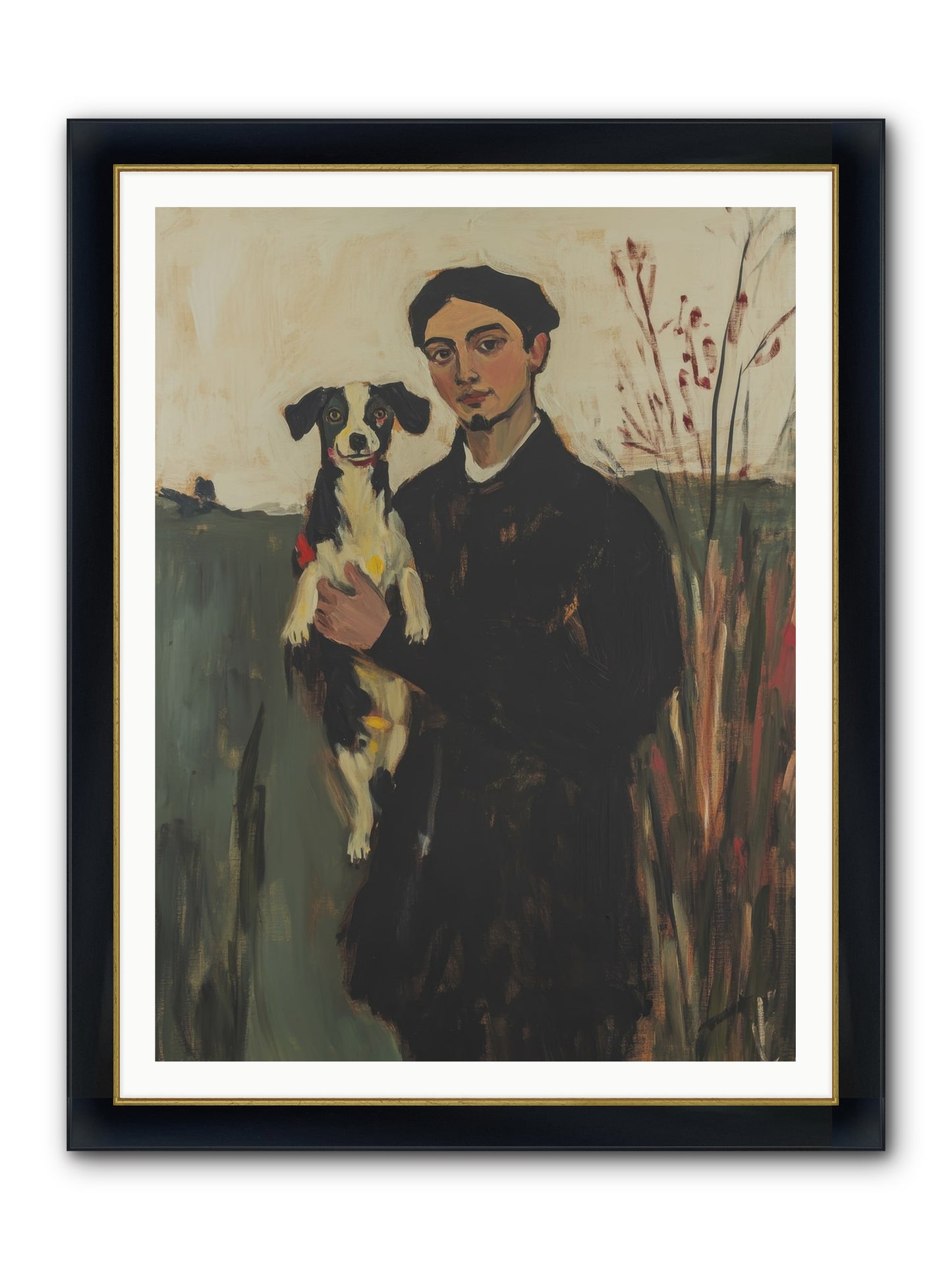 Life's Perfect Center Framed Print - Wide Black w/Gold 36x48