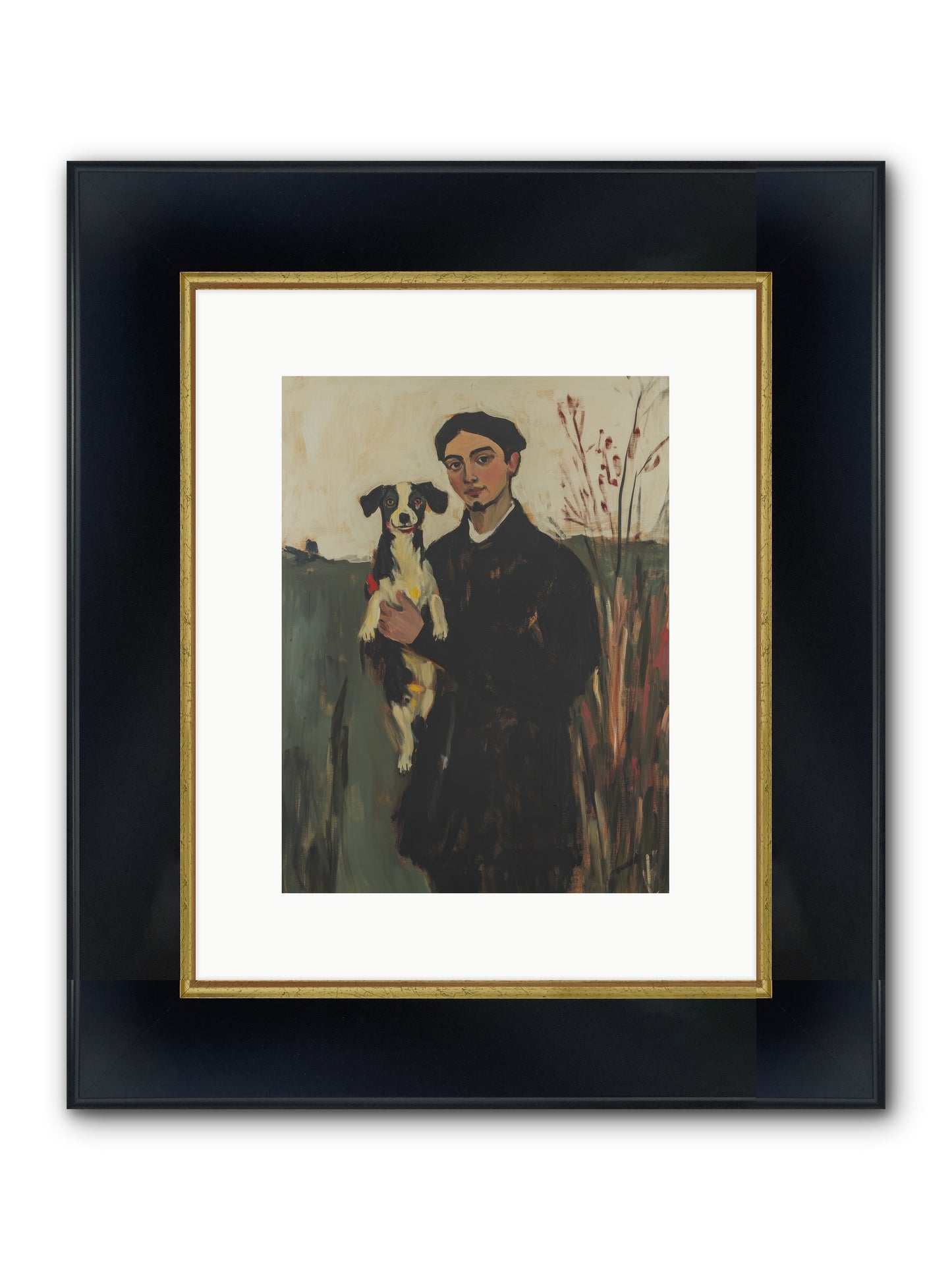 Life's Perfect Center Framed Print - Wide Black w/Gold 9x12