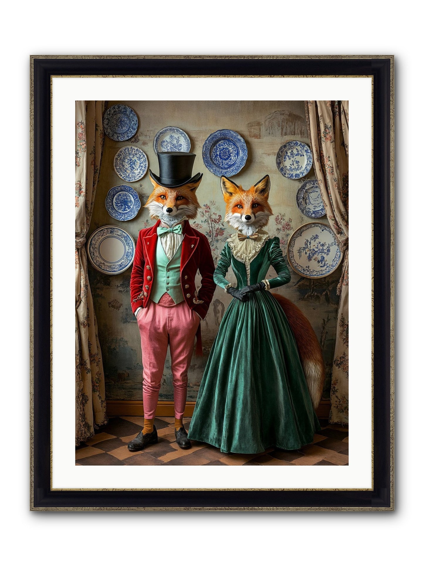 Life Sparkles Off Center Framed Print - Black & Gold 24x32