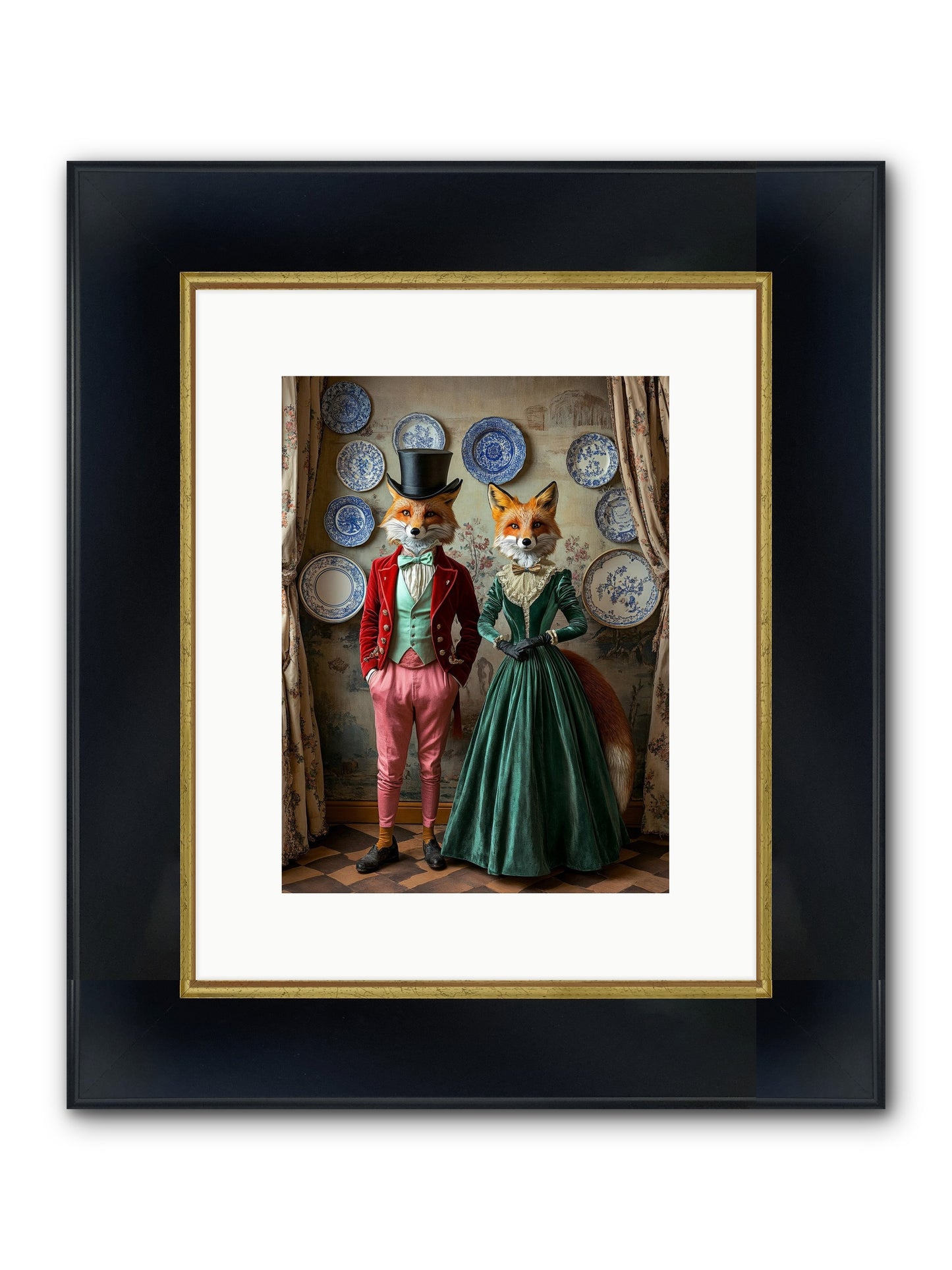 Life Sparkles Off Center Framed Print - Wide Black w/Gold 9x12