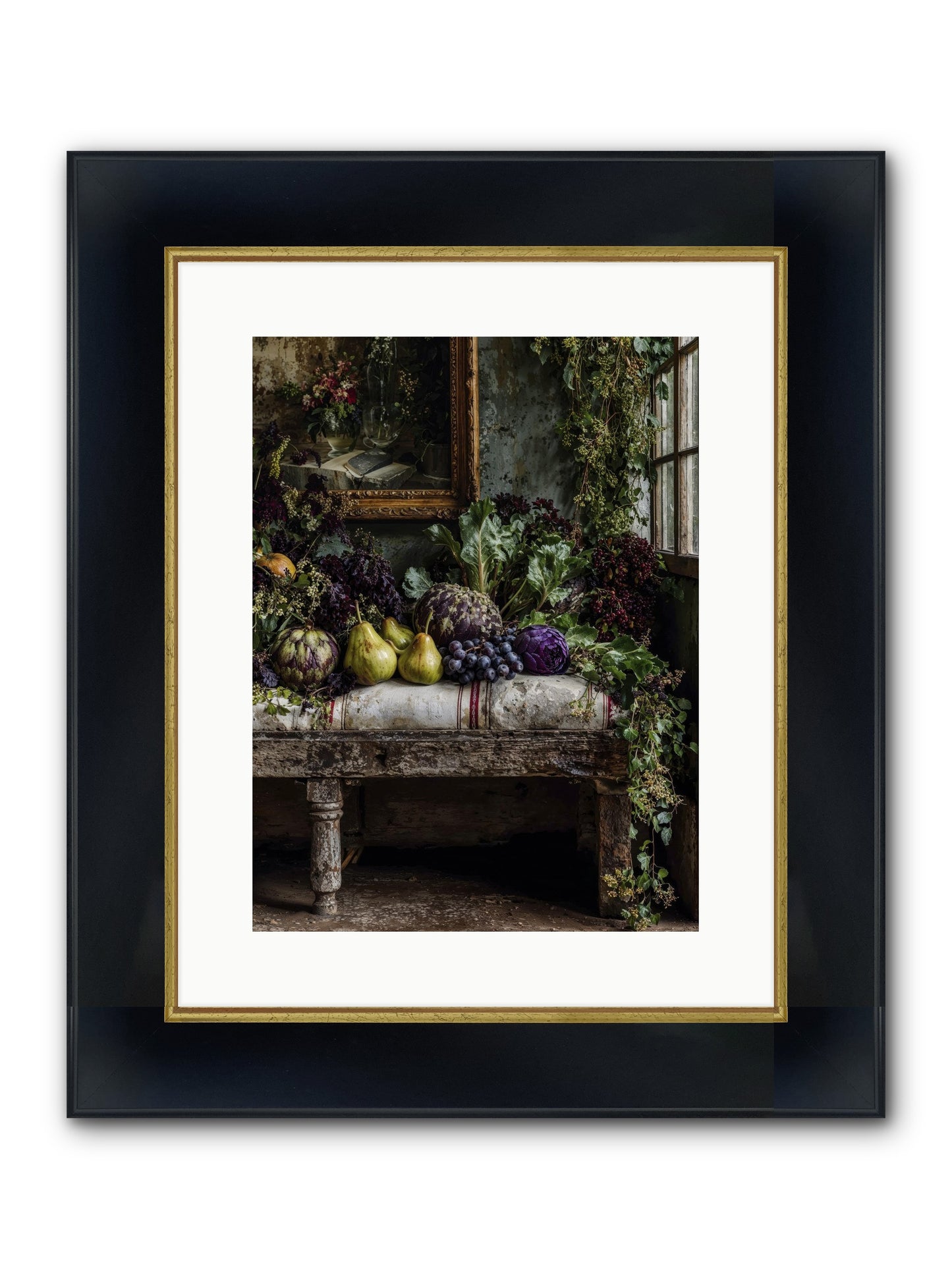 Light's Quiet Promise Framed Print - Wide Black w/Gold 12x16