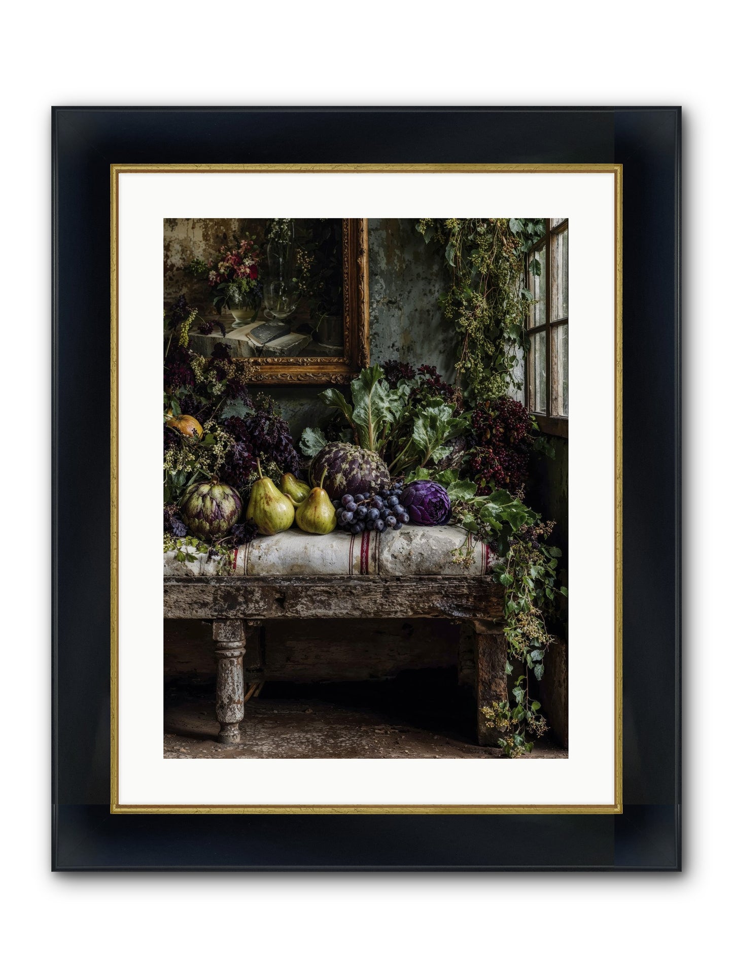Light's Quiet Promise Framed Print - Wide Black w/Gold 18x24