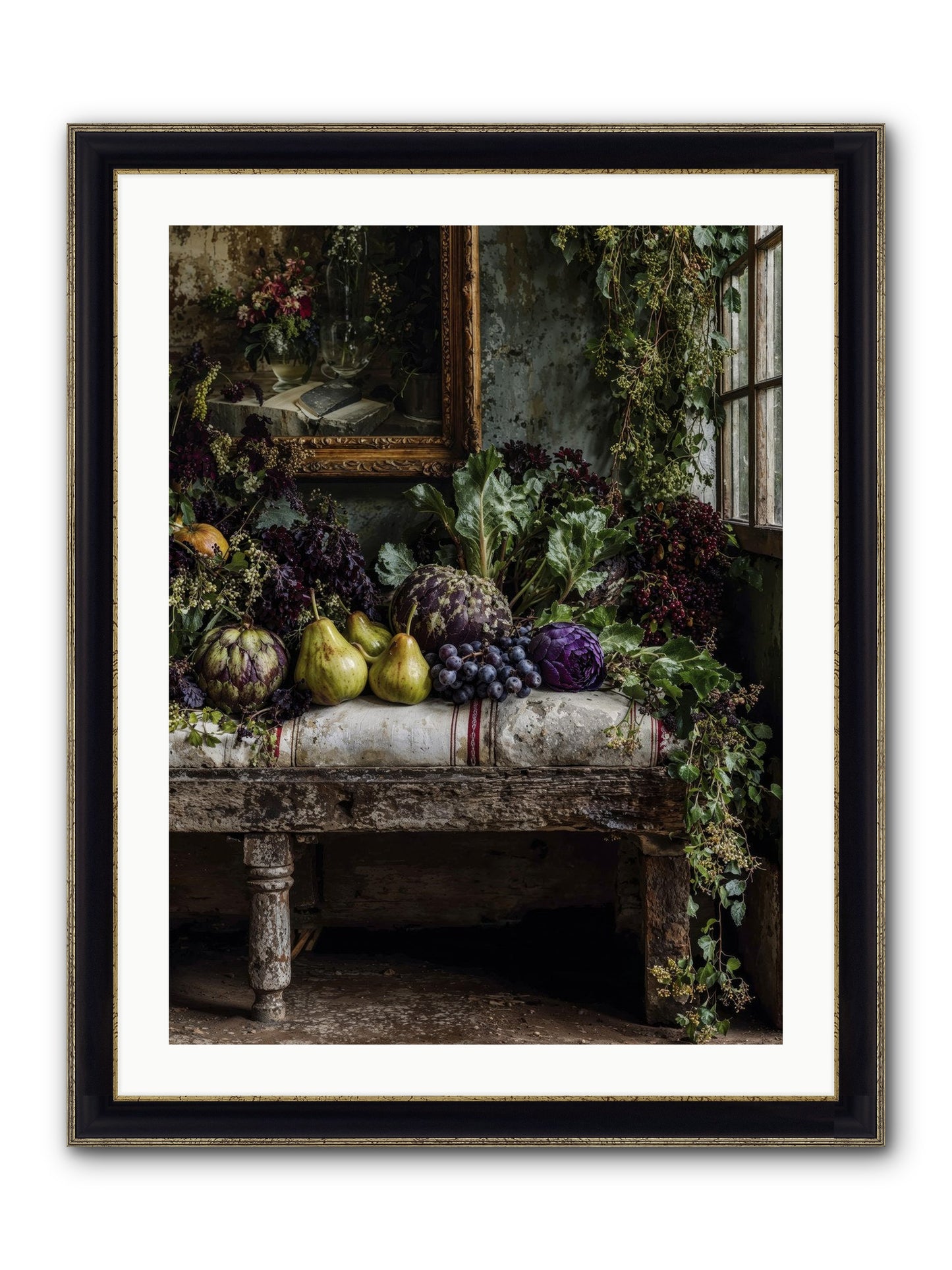 Light's Quiet Promise Framed Print - Black & Gold 24x32