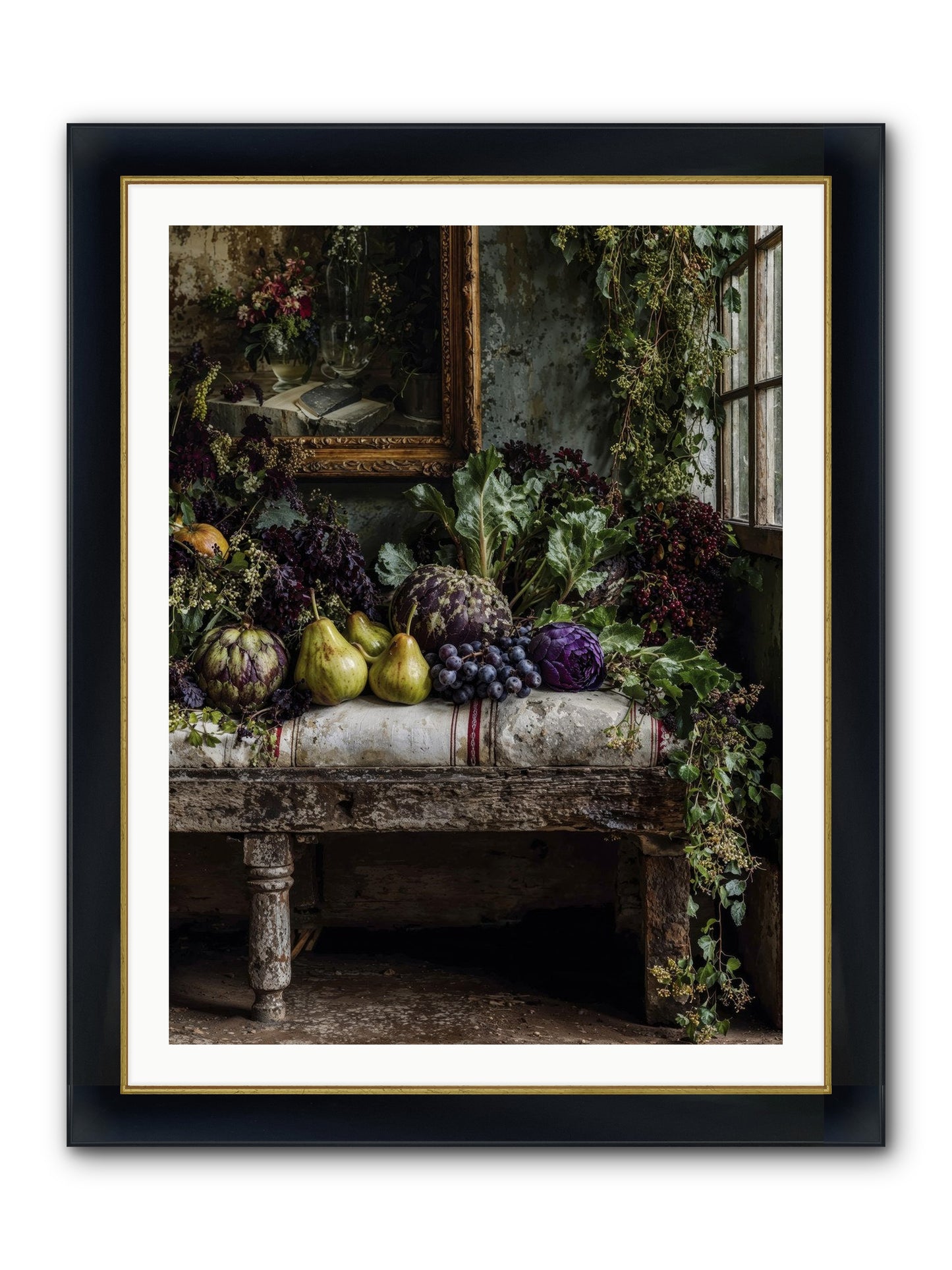Light's Quiet Promise Framed Print - Wide Black w/Gold 30x40