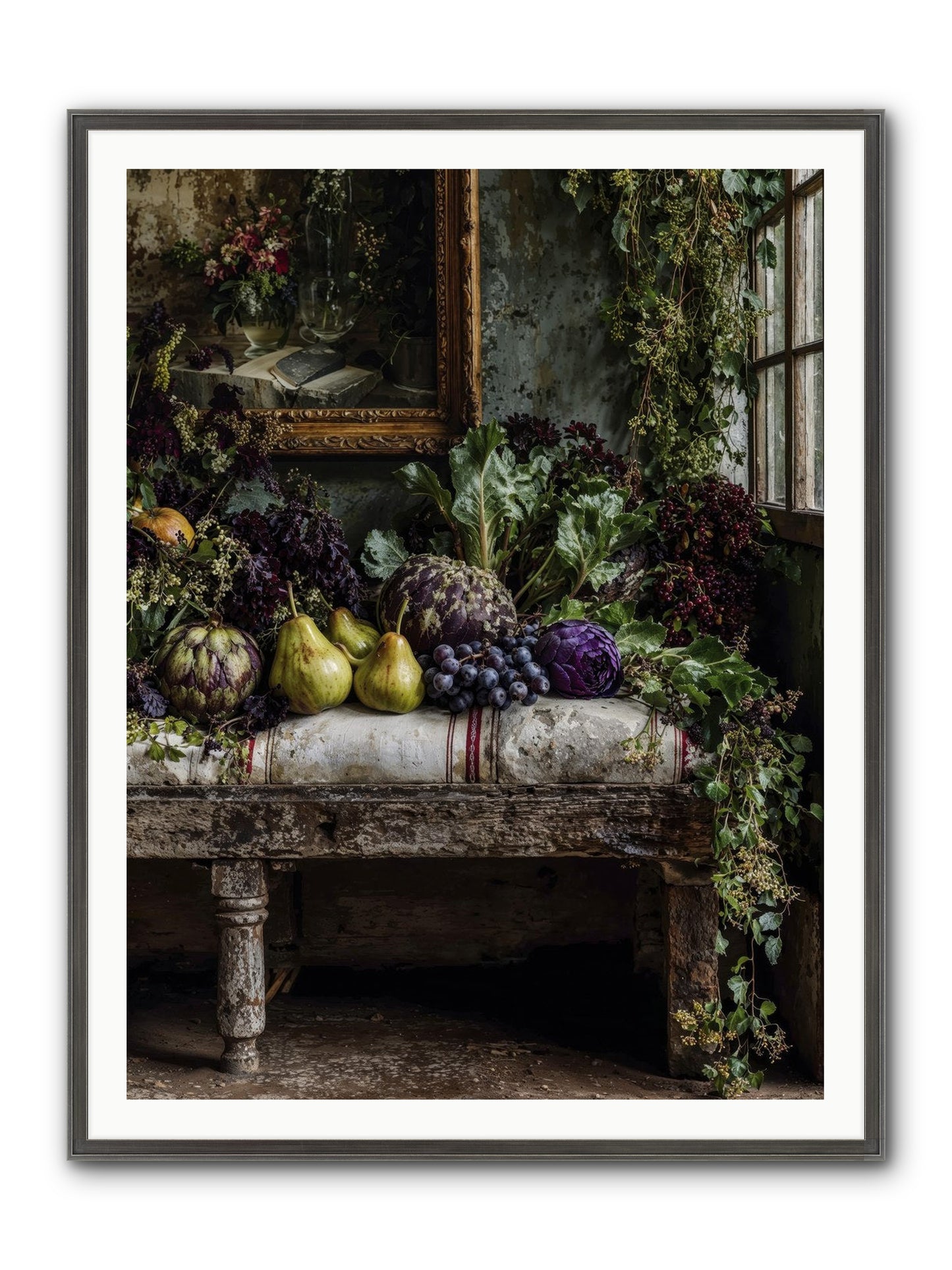 Light's Quiet Promise Framed Print - Slimwoods Black/Silver 36x48