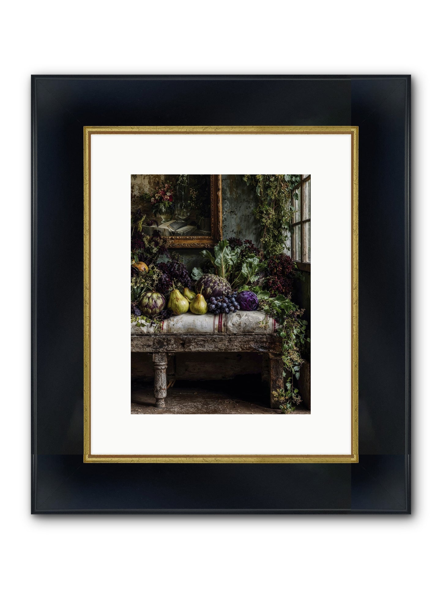 Light's Quiet Promise Framed Print - Wide Black w/Gold 9x12