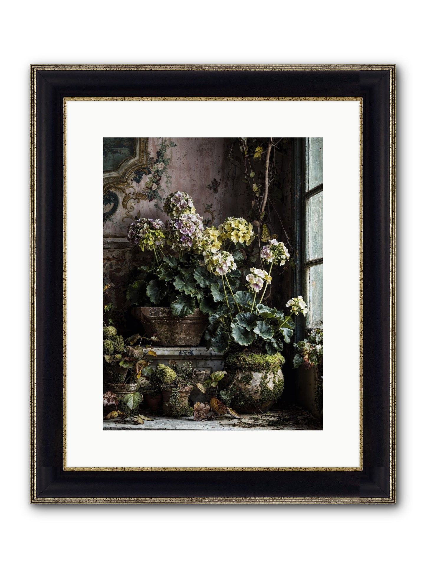 Light's Sweet Goodbye Framed Print - Black & Gold 12x16