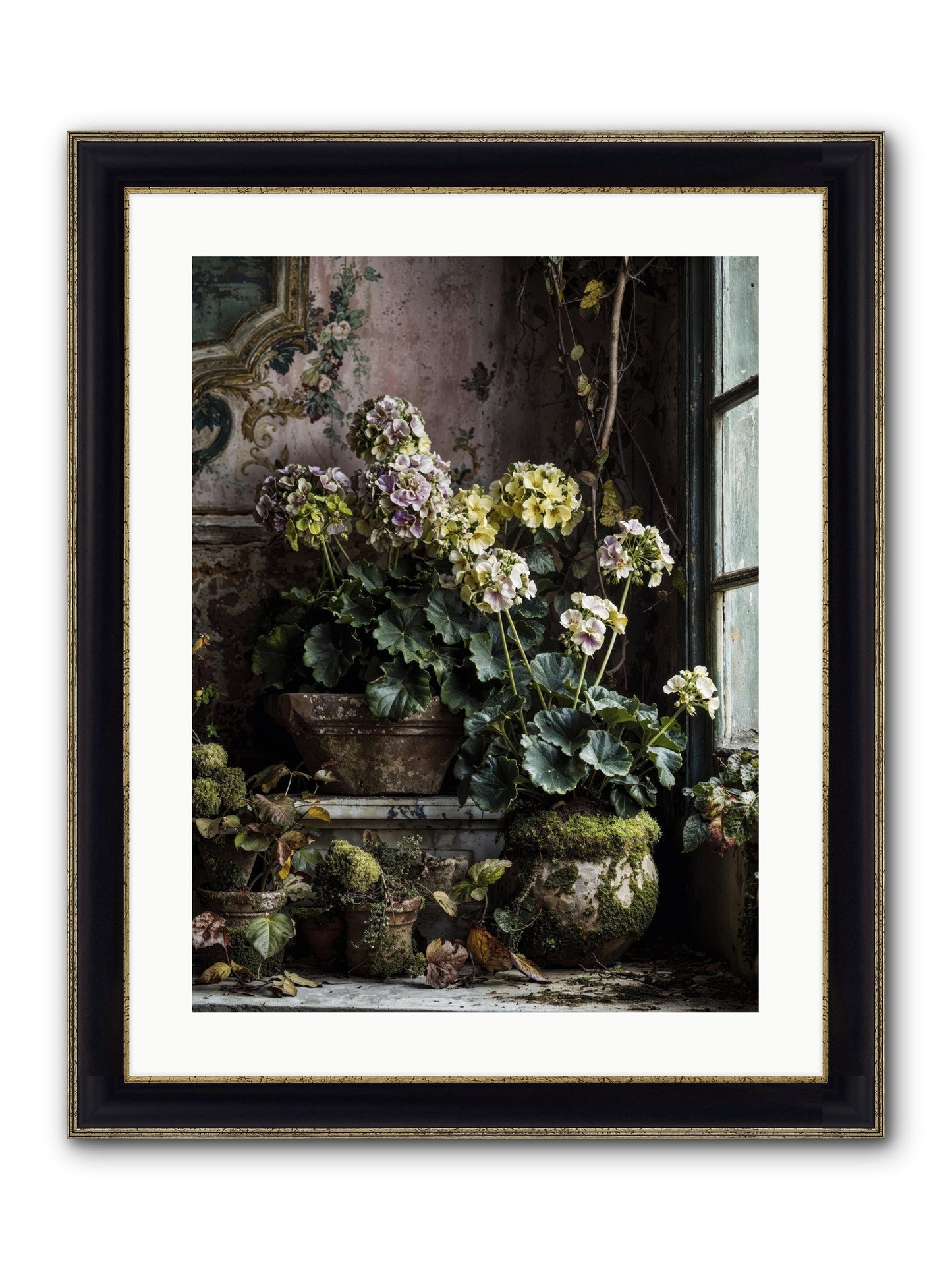 Light's Sweet Goodbye Framed Print - Black & Gold 18x24
