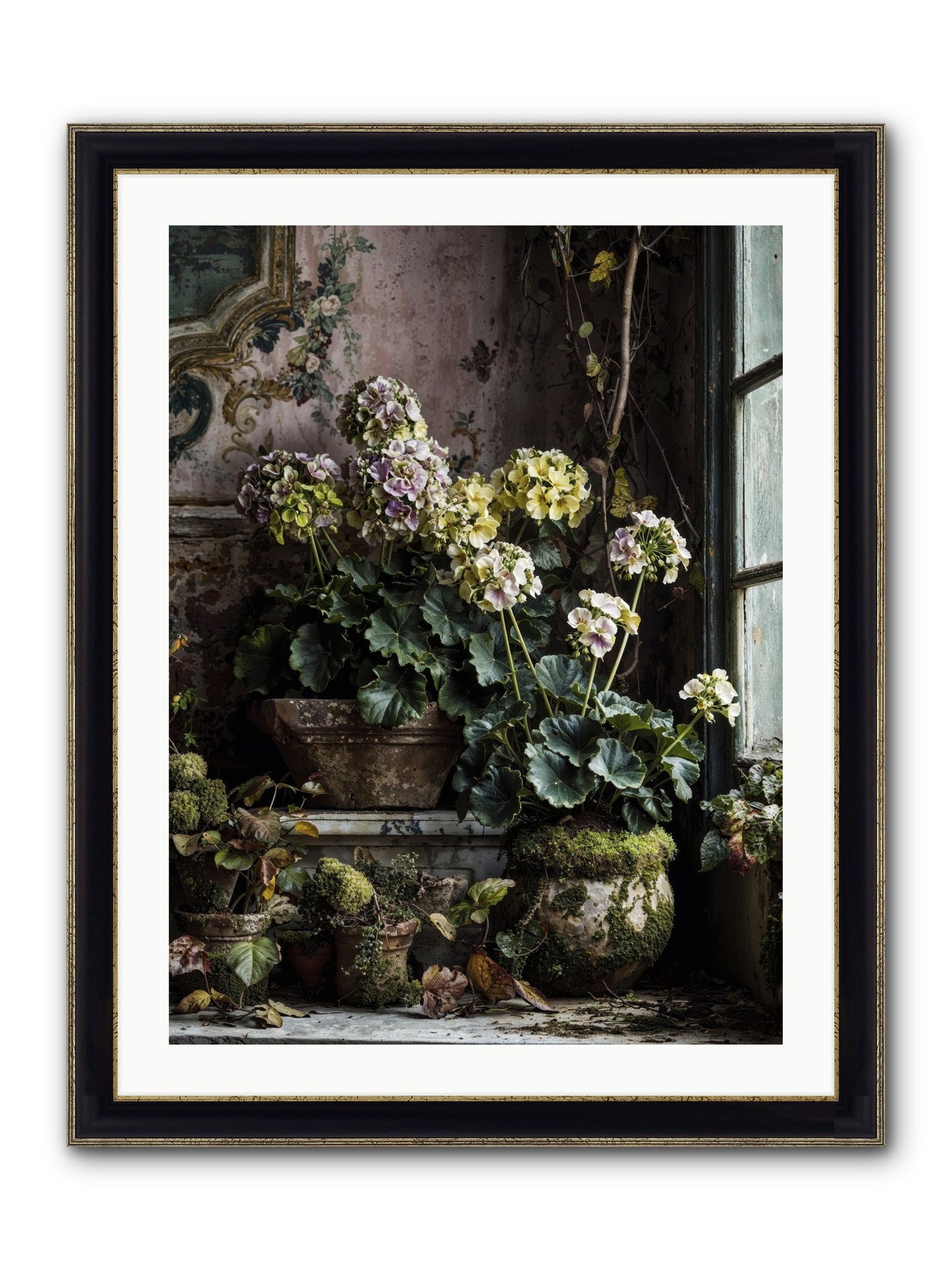 Light's Sweet Goodbye Framed Print - Black & Gold 24x32