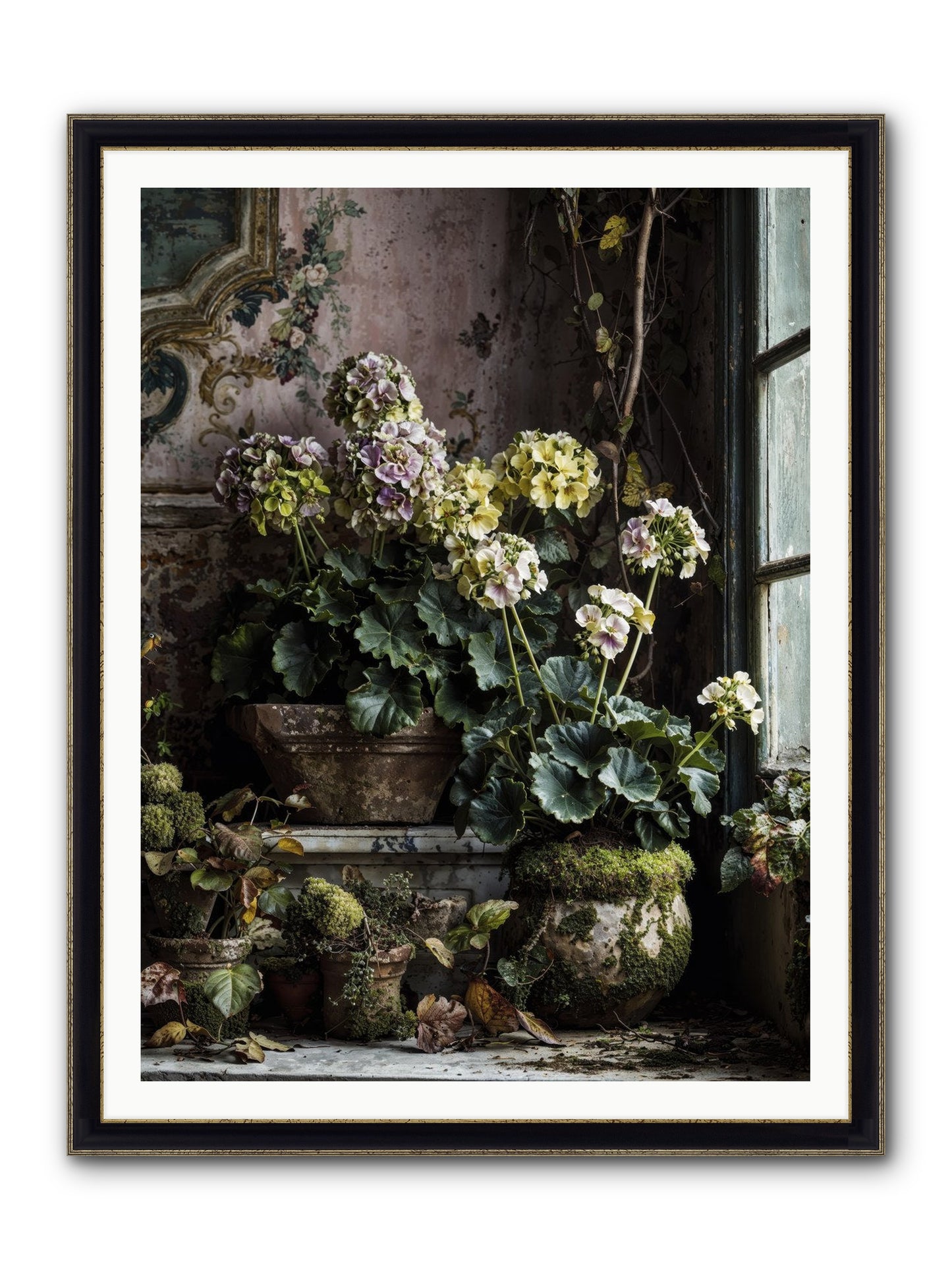 Light's Sweet Goodbye Framed Print - Black & Gold 36x48