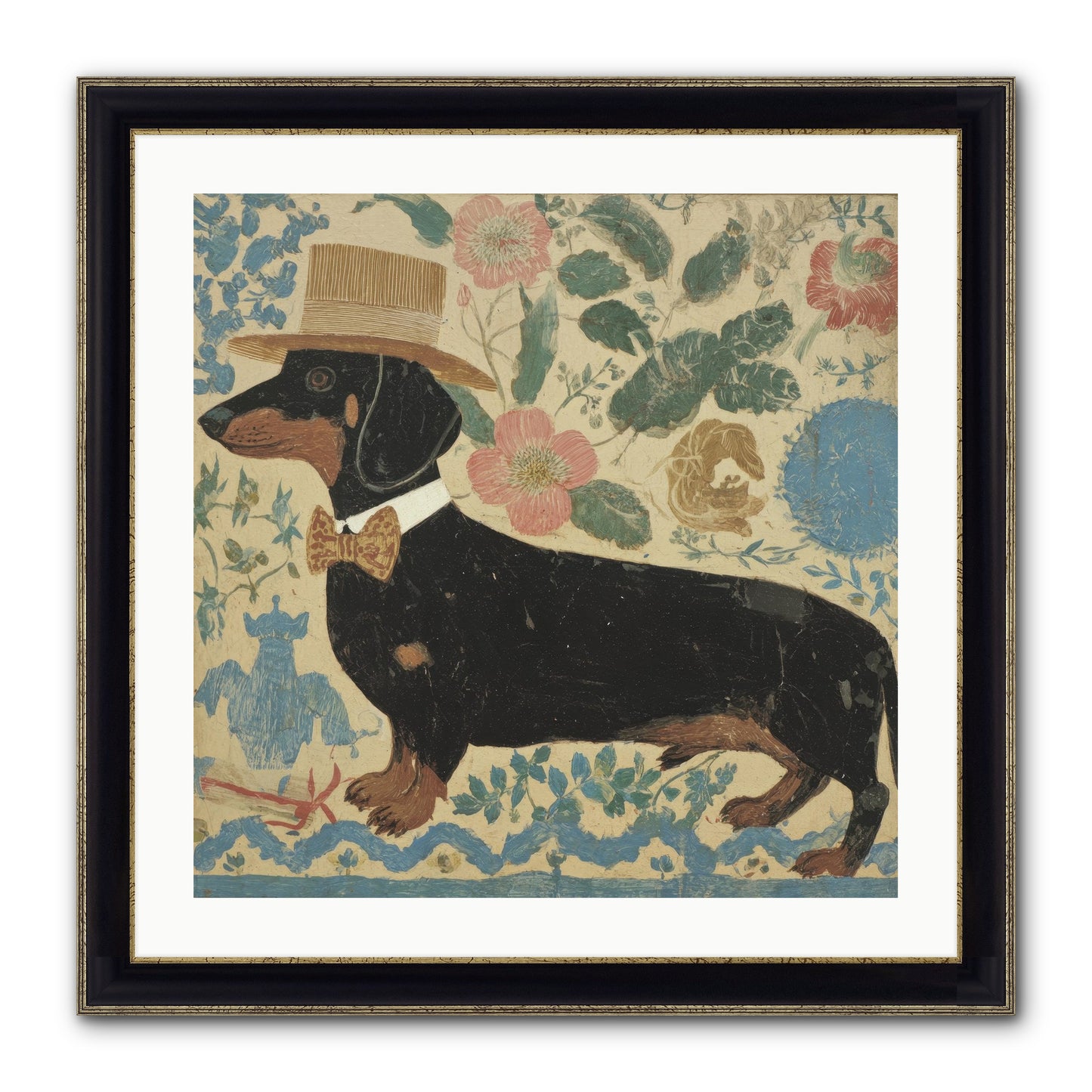 Lilac Boulevard Society Framed Print - Black & Gold 24x24