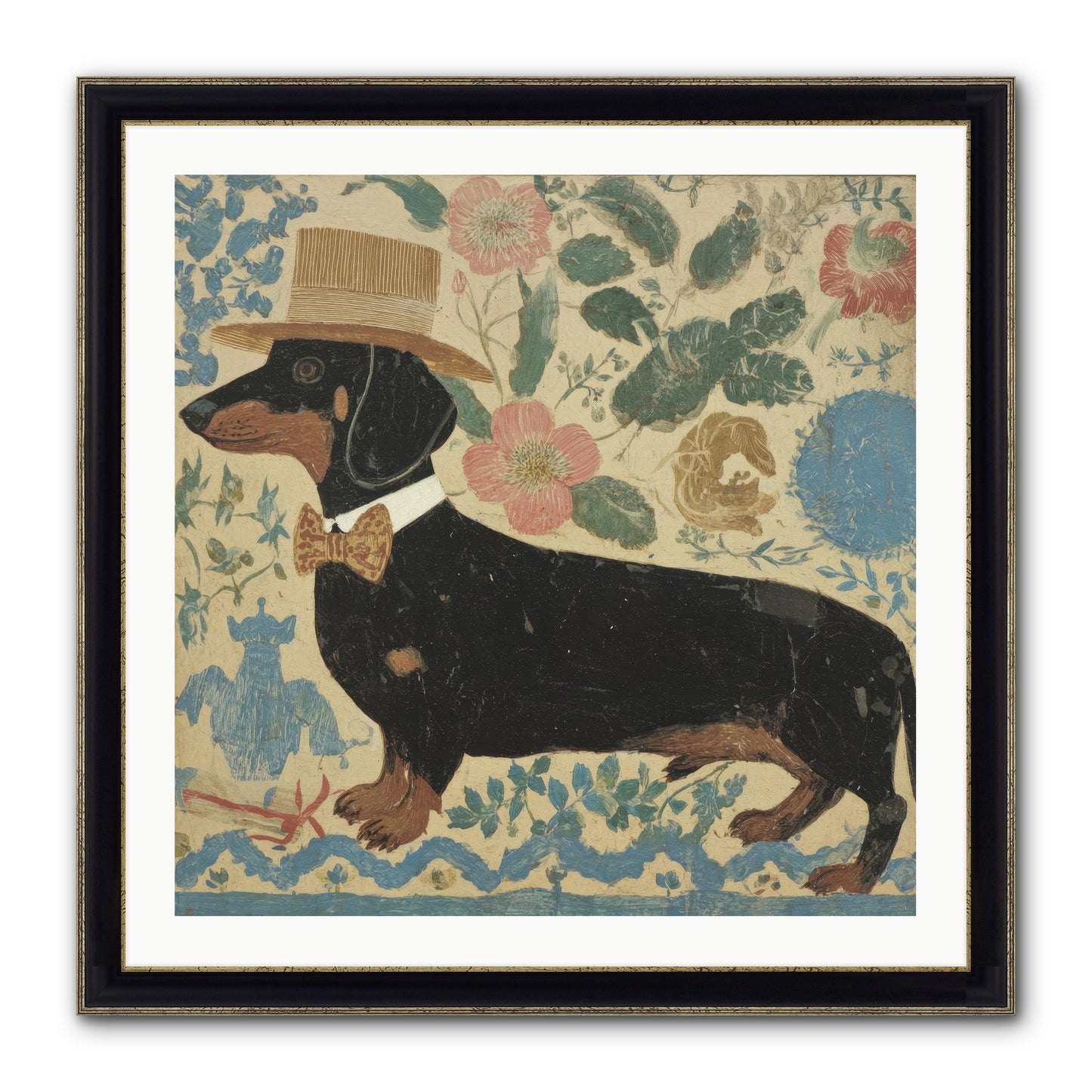 Lilac Boulevard Society Framed Print - Black & Gold 30x30