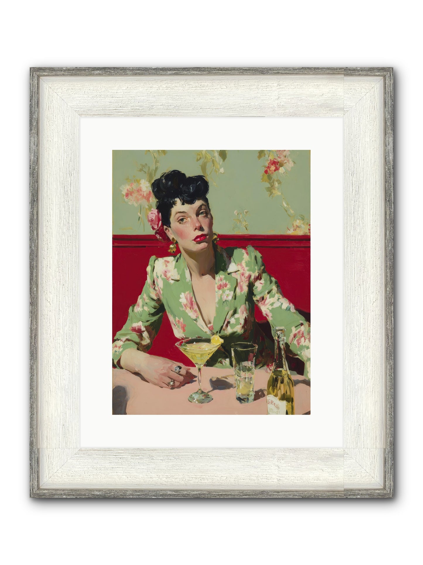 Lilies And Lipstick Framed Print - Driftwood White 12x16