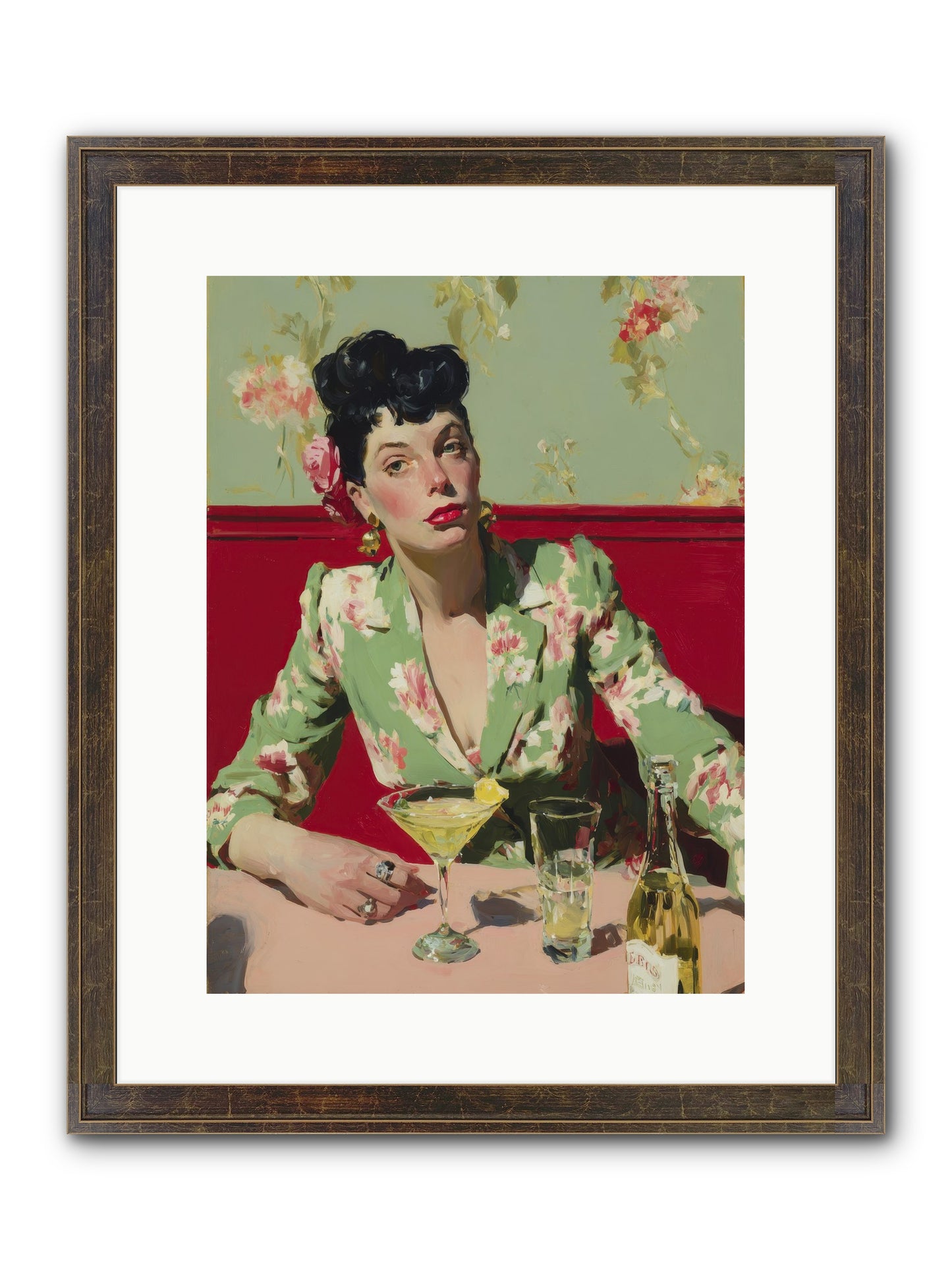 Lilies And Lipstick Framed Print - Slimwoods Black/Gold 12x16