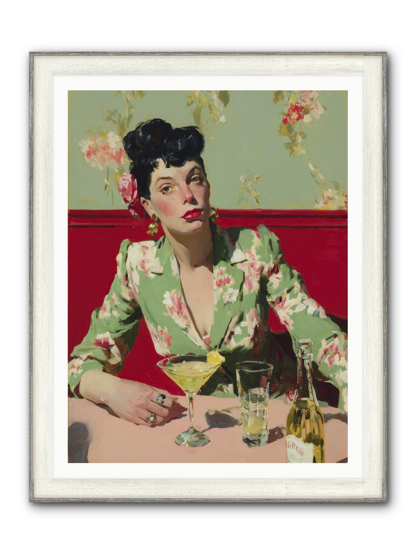 Lilies And Lipstick Framed Print - Driftwood White 36x48