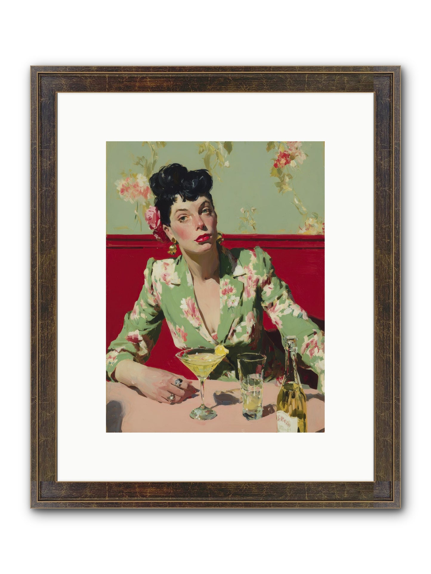 Lilies And Lipstick Framed Print - Slimwoods Black/Gold 9x12