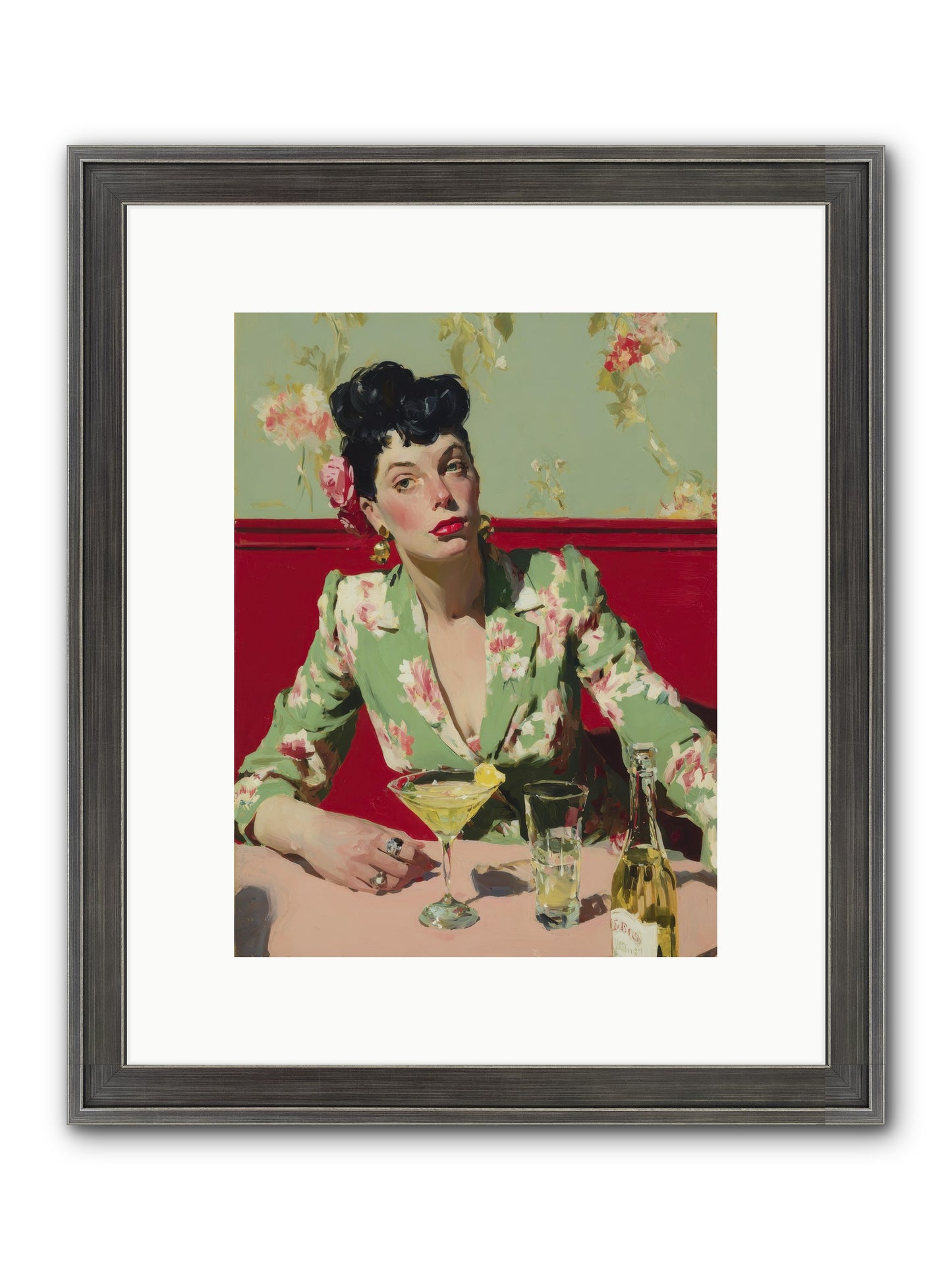 Lilies And Lipstick Framed Print - Slimwoods Black/Silver 9x12