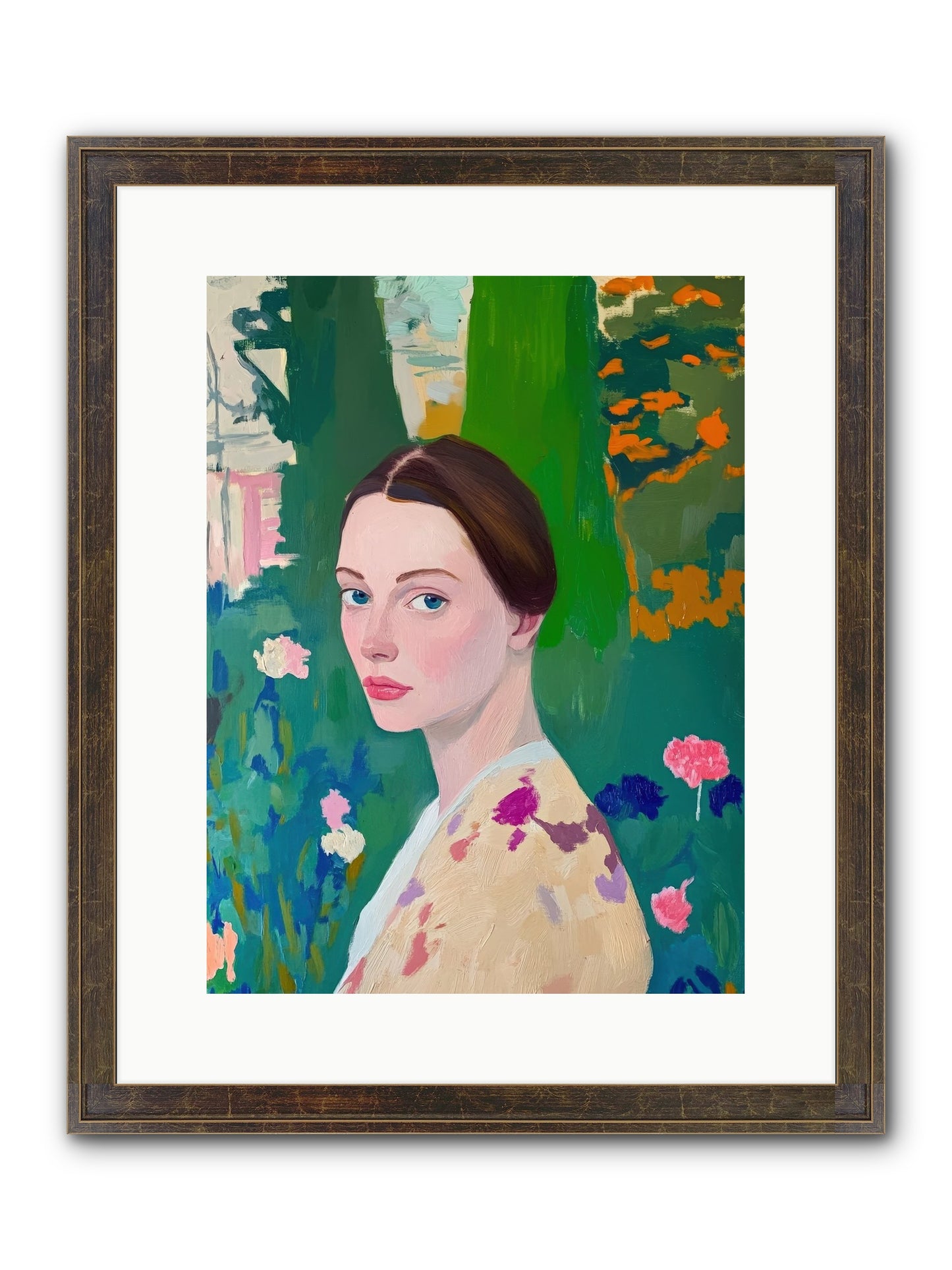 Lily Crane Framed Print - Slimwoods Black/Gold 12x16