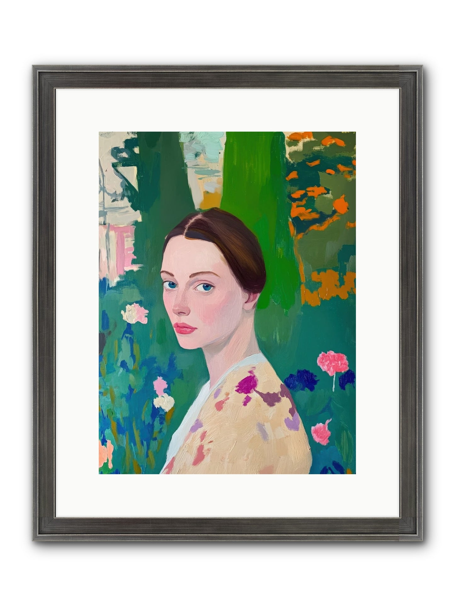 Lily Crane Framed Print - Slimwoods Black/Silver 12x16