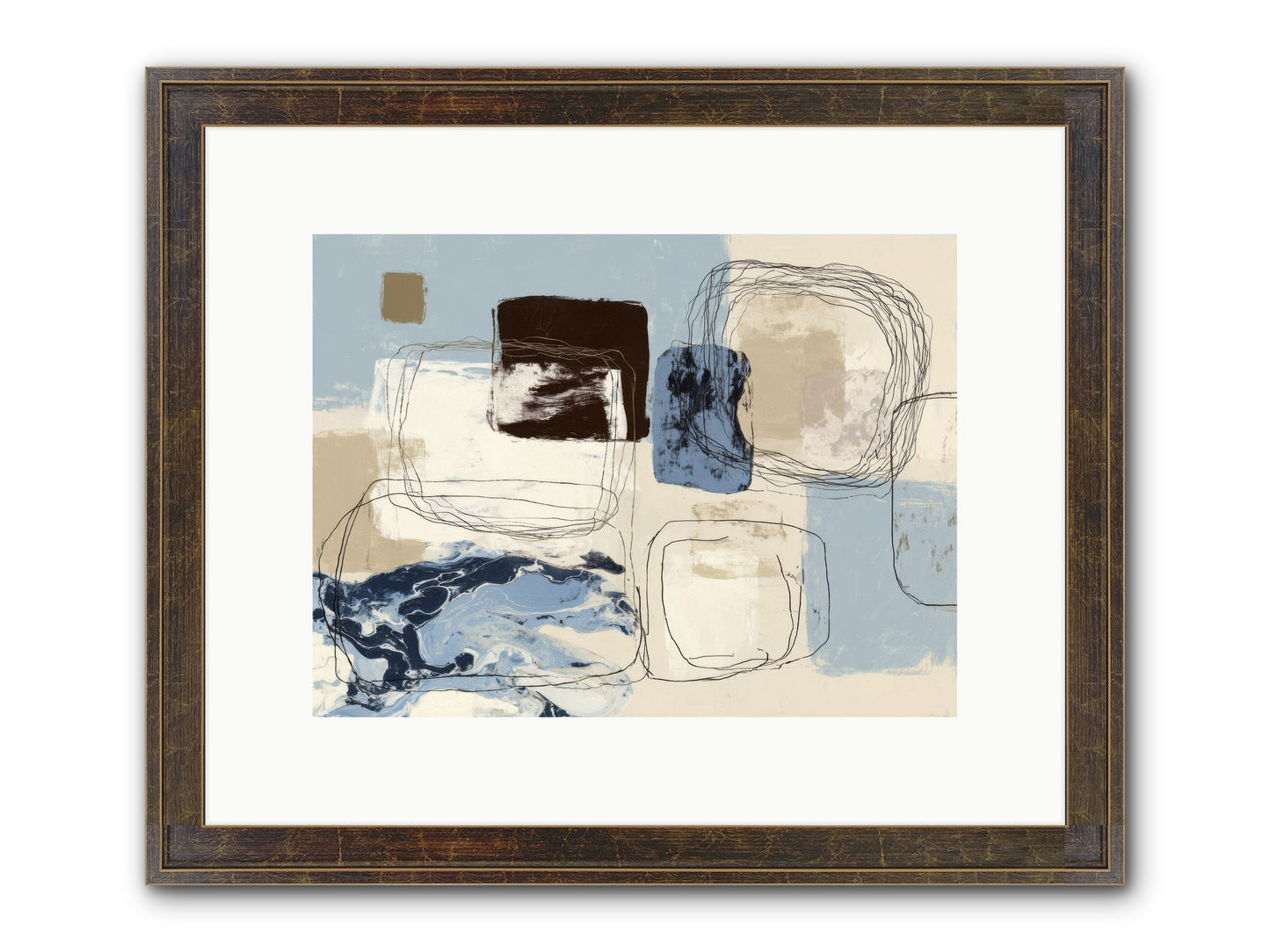Liminal Rapture Framed Print - Slimwoods Black/Gold 12x9