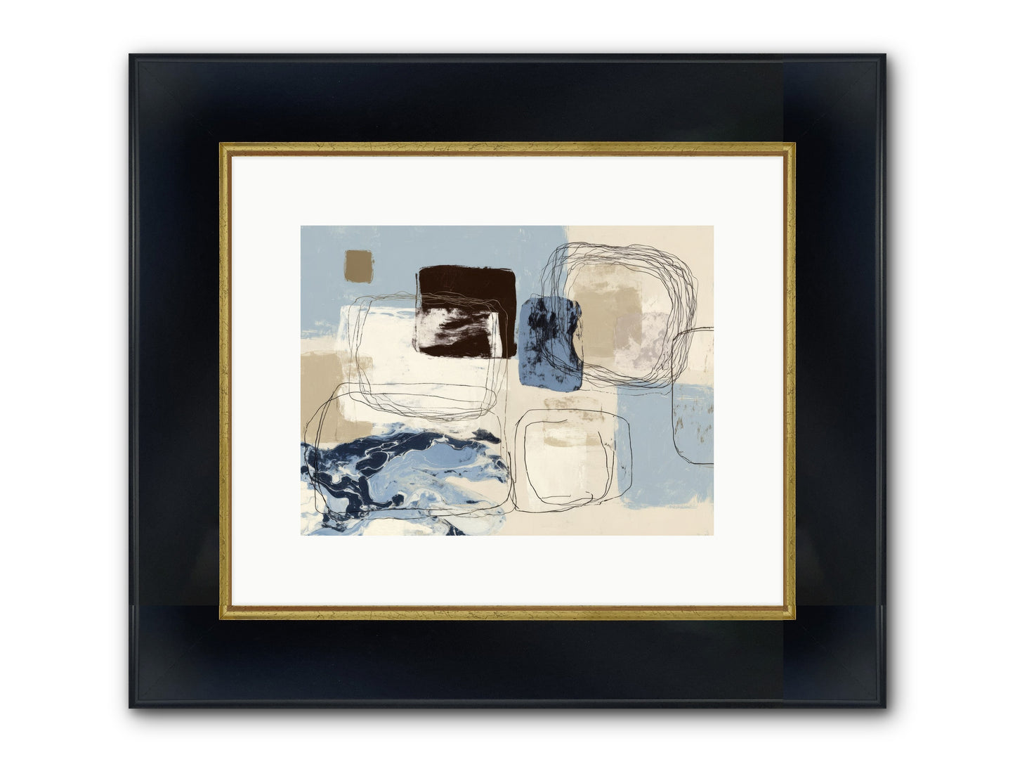 Liminal Rapture Framed Print - Wide Black w/Gold 12x9