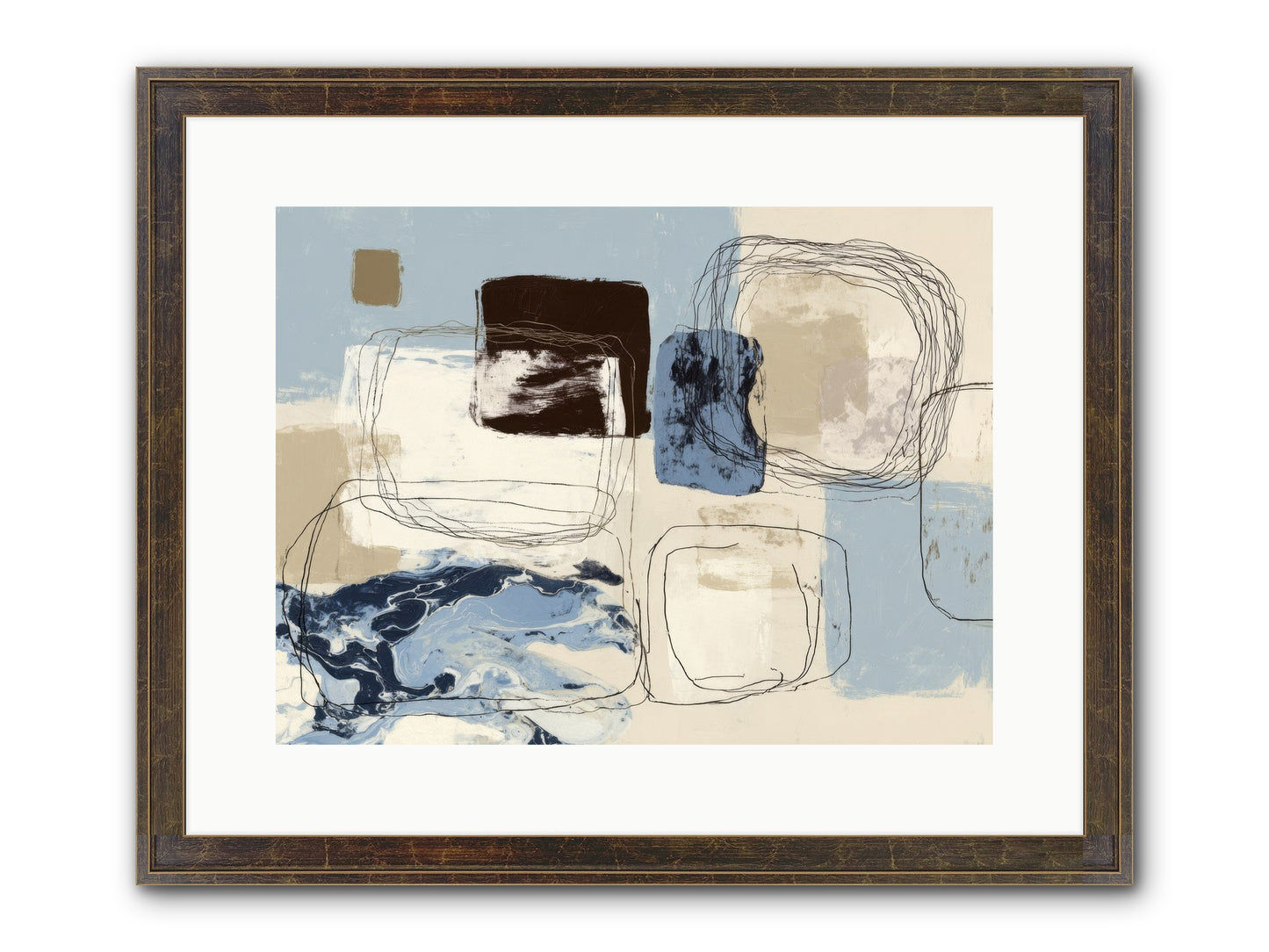 Liminal Rapture Framed Print - Slimwoods Black/Gold 16x12